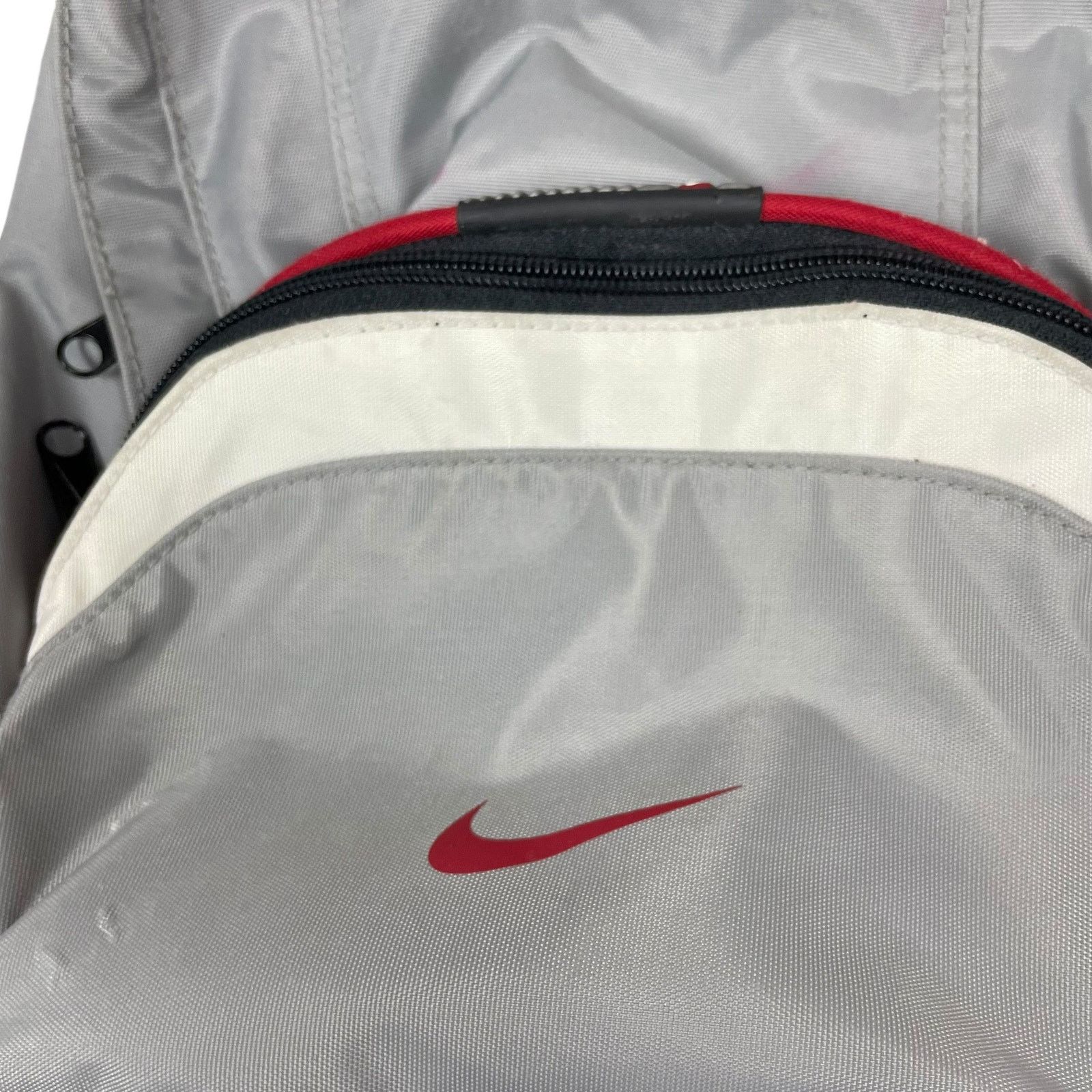 Nike × Vintage Vintage Nike Gray Black Swoosh Adjustable Strap Backpack Bag Size ONE SIZE - 2 Thumbnail