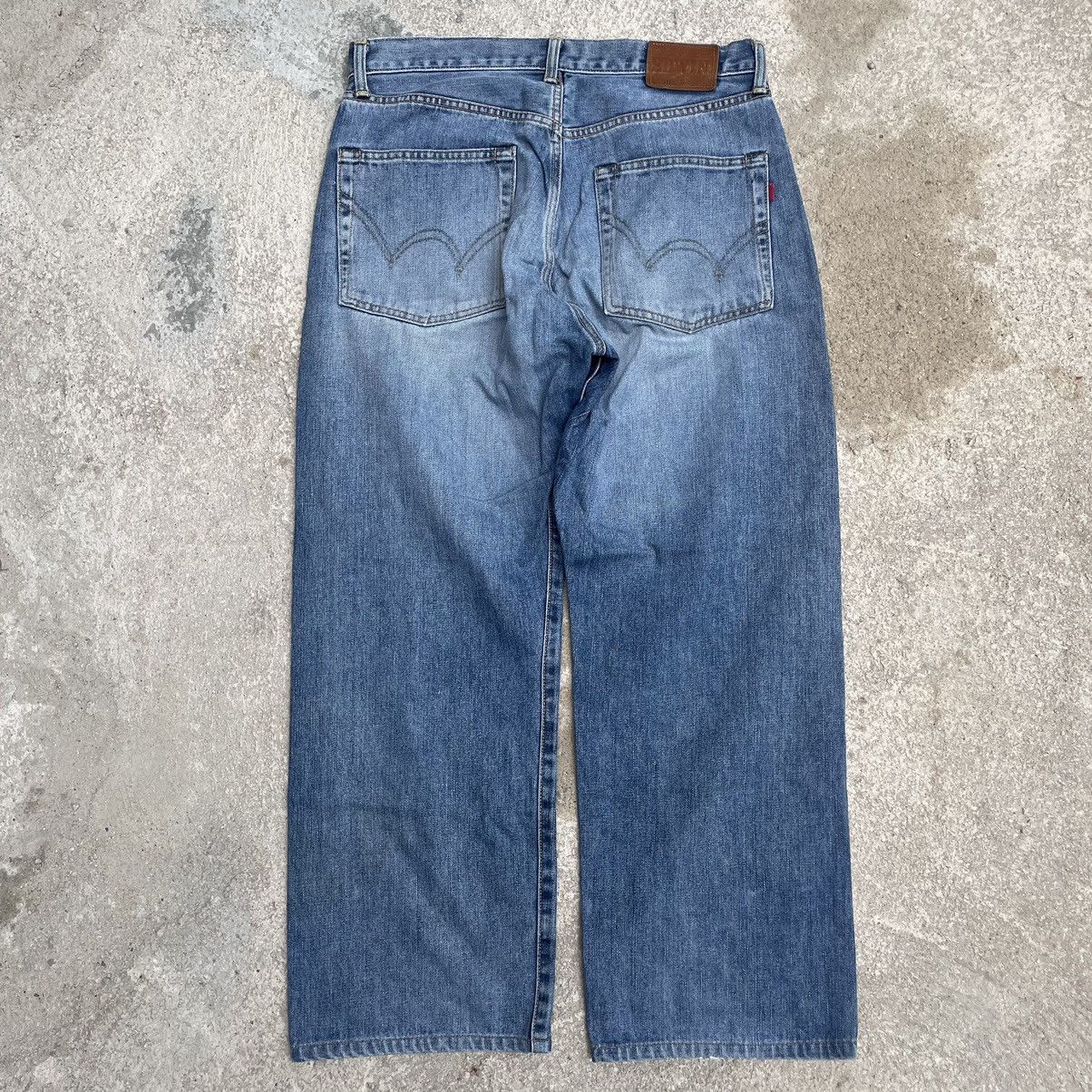 Edwin × Vintage “EDWIN” 505 REDLINE SELVEDGE DISTRESSED DENIM JEAN Size US 33 - 6 Thumbnail