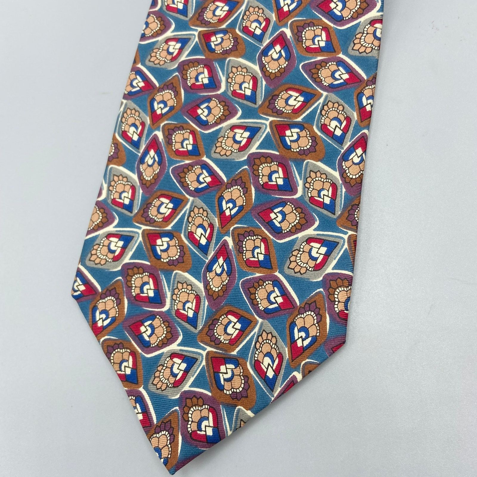 Dior Christian Dior Monsieur Silk Necktie Blue Burgundy Florette Size ONE SIZE - 2 Thumbnail