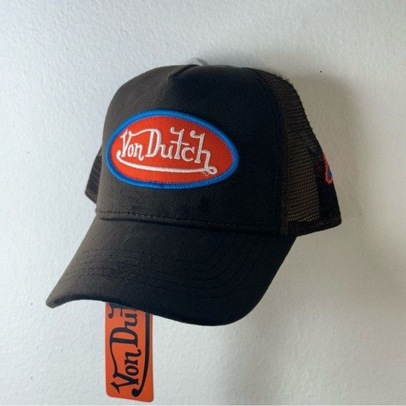 Designer × Von Dutch NWT VON DUTCH BROWN VELVET HOLLYWOOD TRUCKER HAT Size ONE SIZE - 5 Thumbnail