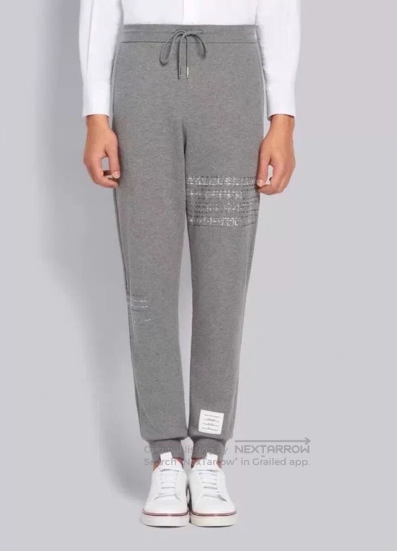 Thom Browne Thom Browne size 3 Grey Embroidered Sweatpants Size US 28 / EU 44 - 7 Thumbnail
