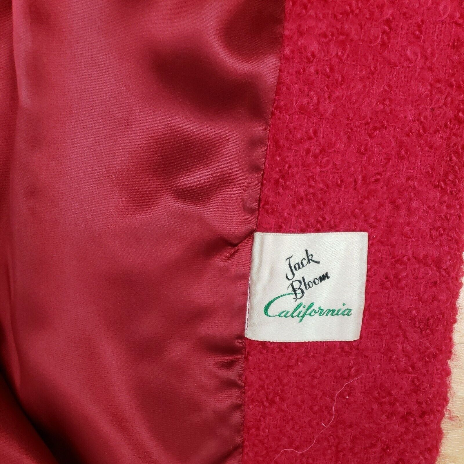 Vintage Vintage Jack Bloom Mohair Wool Boucle Coat Womens S Red Nubb Size S / US 4 / IT 40 - 9 Thumbnail