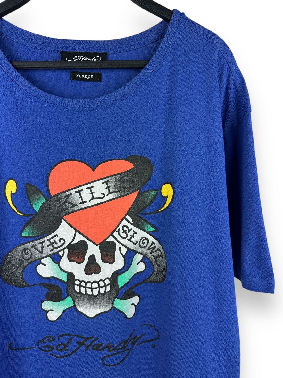 Ed Hardy Vintage Y2K Ed Hardy Skull Logo T-Shirt Size US XL / EU 56 / 4 - 3 Thumbnail