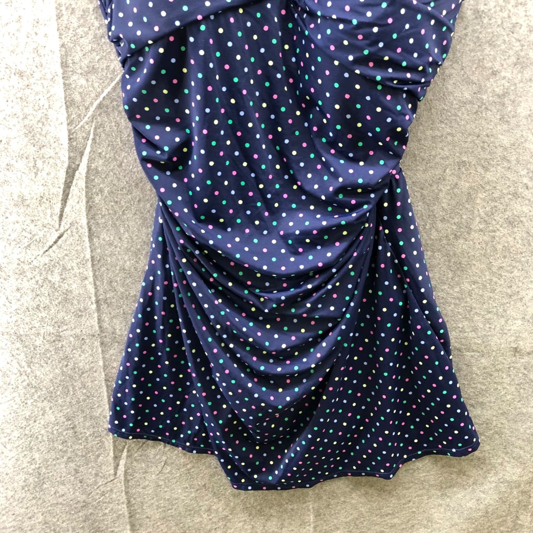 Talbots VINTAGE Talbots Swim Dress 24W Blue Polka Dot Padded One Piece Swimsuit Women 24W Ball? Size 4XL / US 24-26 - 4 Thumbnail
