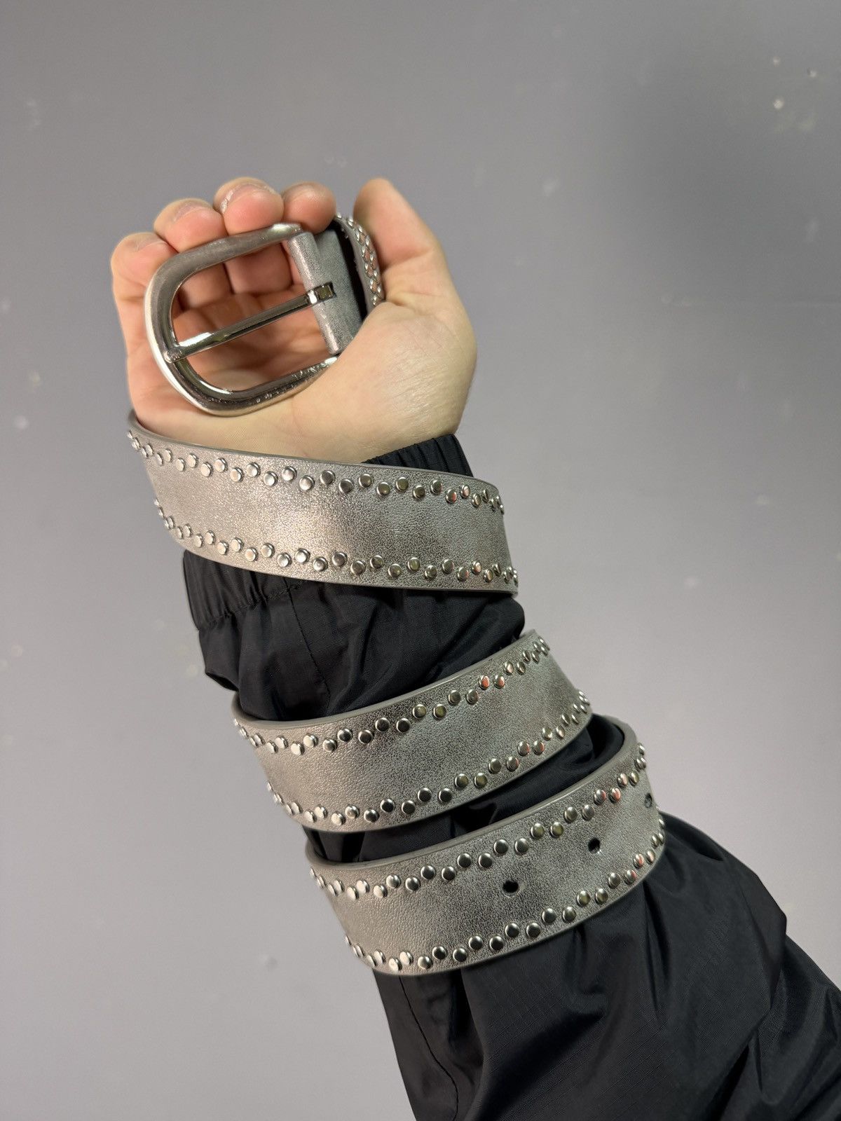 Other 00ʼS NUMBER NINE STYLE JAPAN STUDDED Y2K BELT ARCHIVE BLACK Size ONE SIZE - 1 Thumbnail