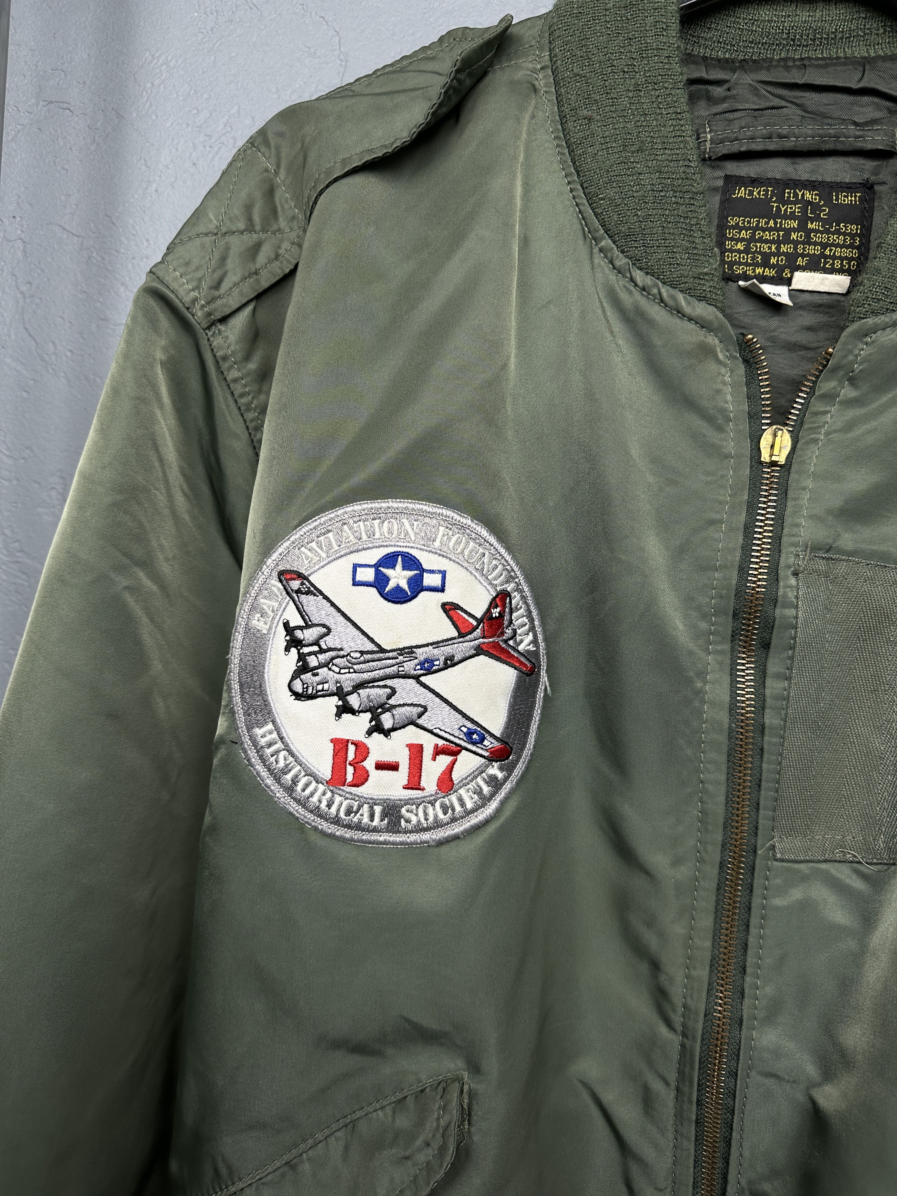 Vintage B-17 Aluminum Overcast MA-1 Flight Bomber Jacket Size US XXL / EU 58 / 5 - 3 Thumbnail