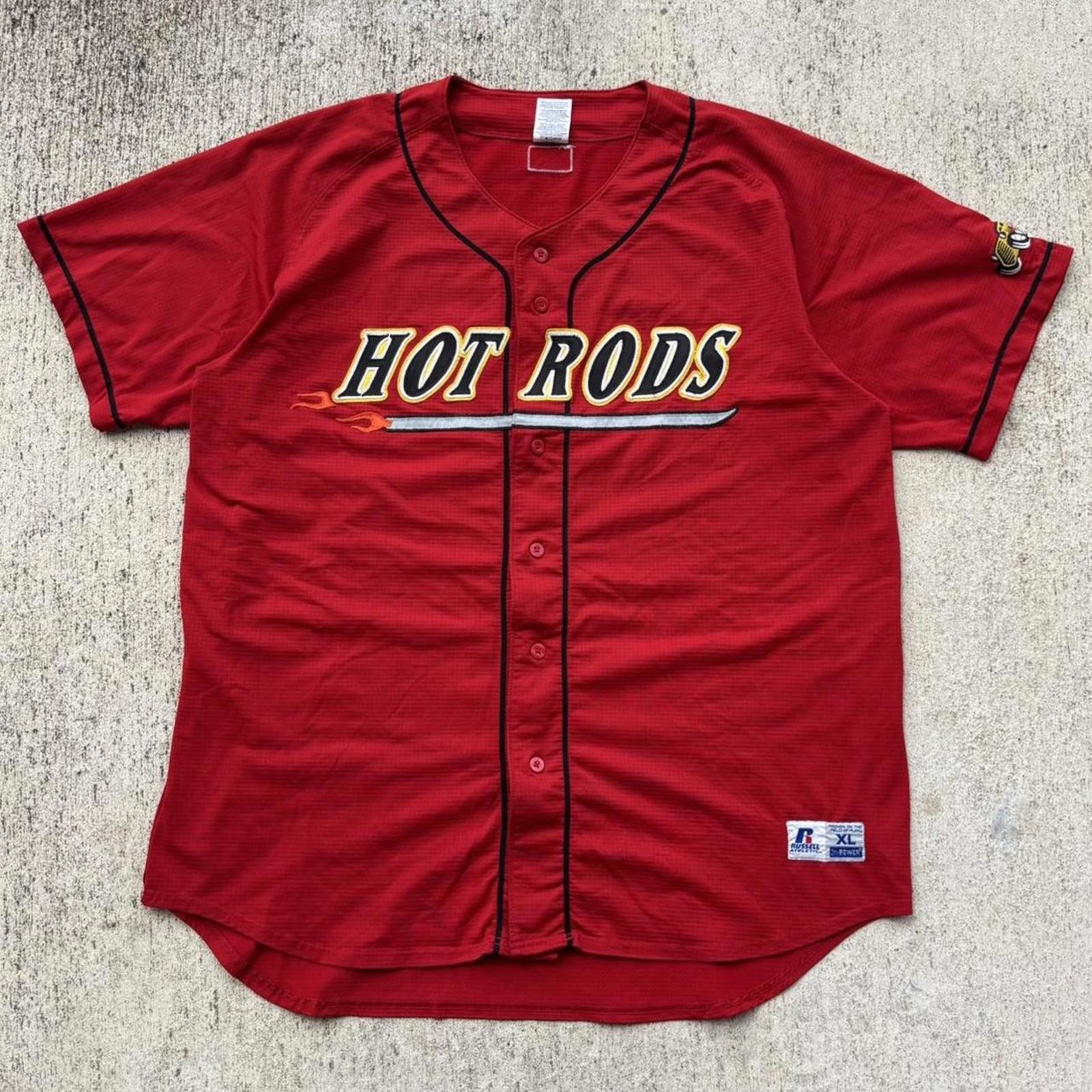 Russell Athletic Vintage Bowling Green Hot Rods Minor League Baseball Jersey Size US XL / EU 56 / 4 - 1 Thumbnail