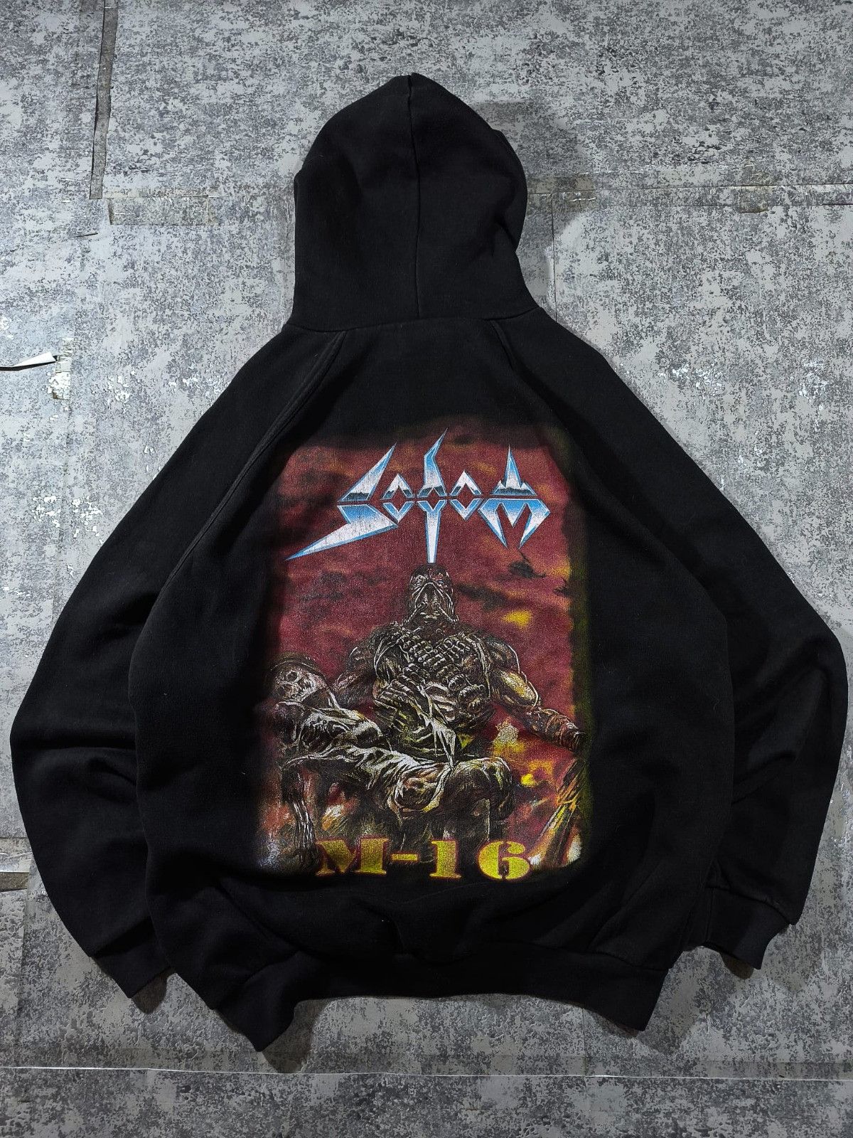 Vintage 2001 sodom m-16 vintage hoodie metal rare Size US XL / EU 56 / 4 - 1 Thumbnail
