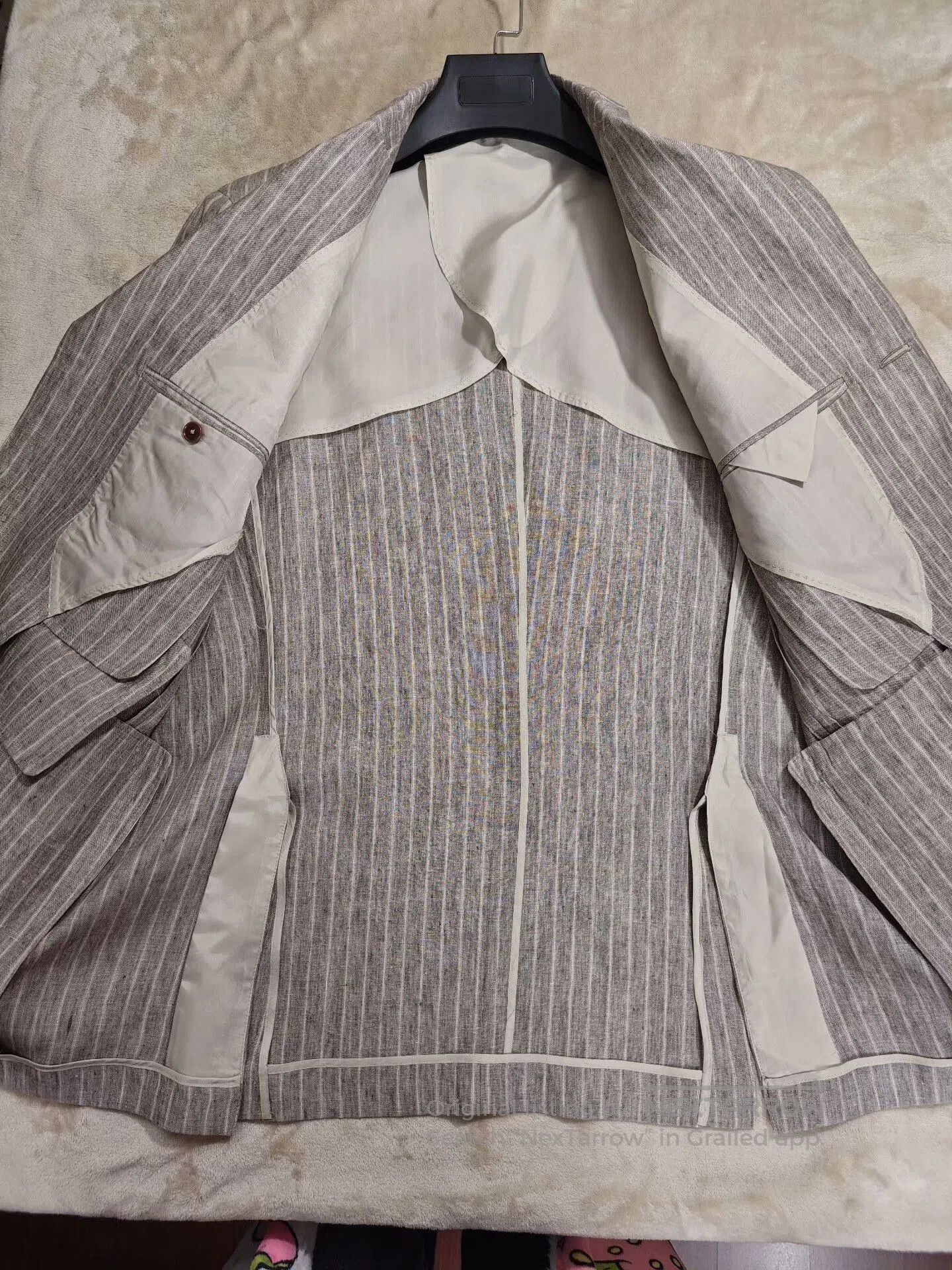 Zanieri Custom Italian Linen Blend Suit Jacket. Size US L / EU 52-54 / 3 - 6 Thumbnail