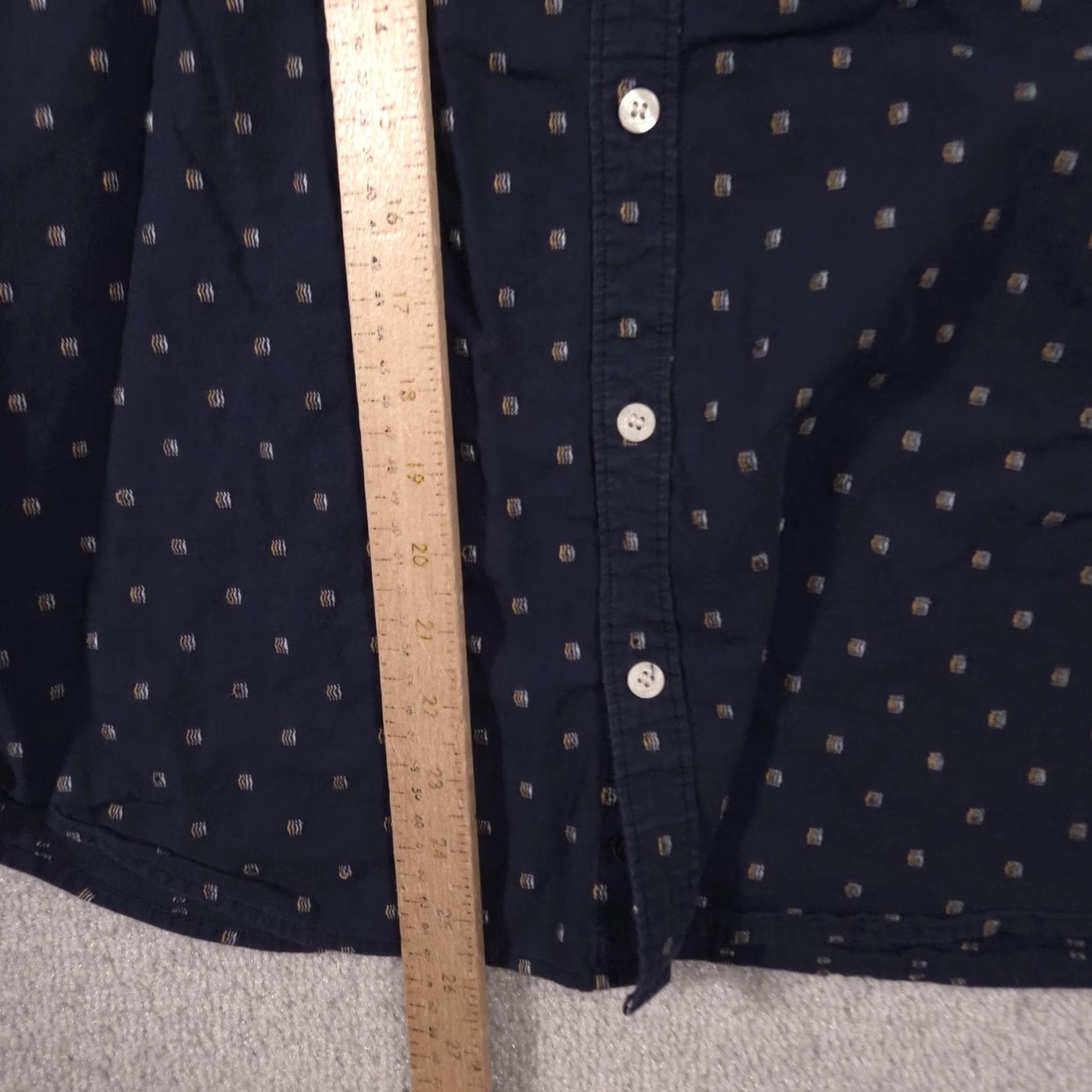 Vintage AG Adriano Goldschmied Shirt Mens M Blue Geometric Button-Down Short Sleeve Size US M / EU 48-50 / 2 - 7 Thumbnail