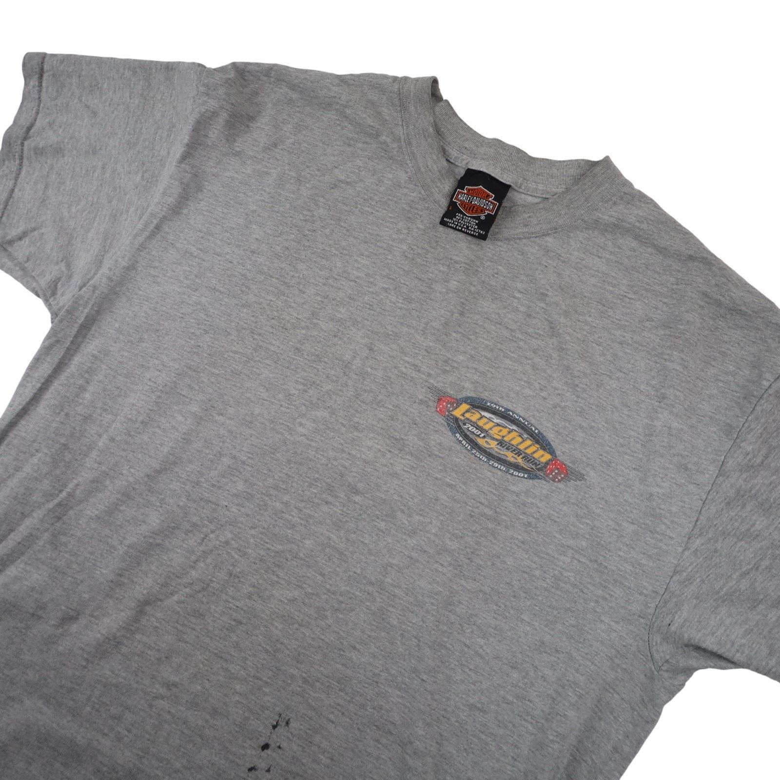 Harley Davidson × Vintage Vintage Y2k Harley Davidson Laughlin Rive Run Graphic T Size US L / EU 52-54 / 3 - 2 Thumbnail