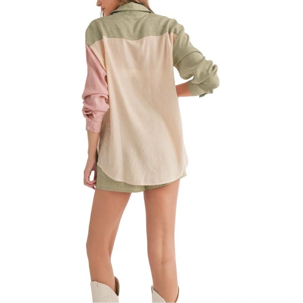 Other Sadie & Sage oasis Colorblock Shirt NWT Size M / US 6-8 / IT 42-44 - 4 Thumbnail