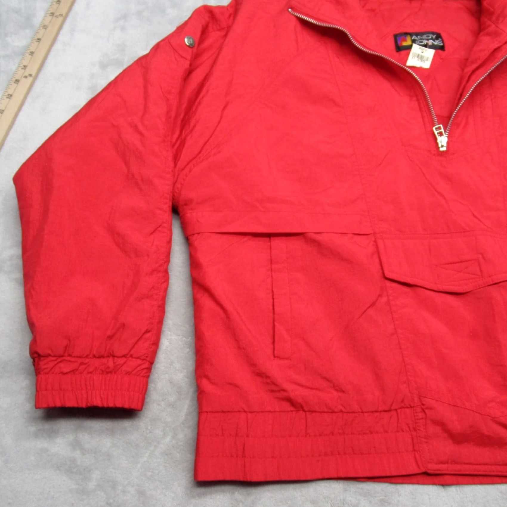 Vintage Andy Johns Jacket Women M Red Windbreaker Zip Pockets Nylon VTG NEW Size M / US 6-8 / IT 42-44 - 6 Thumbnail