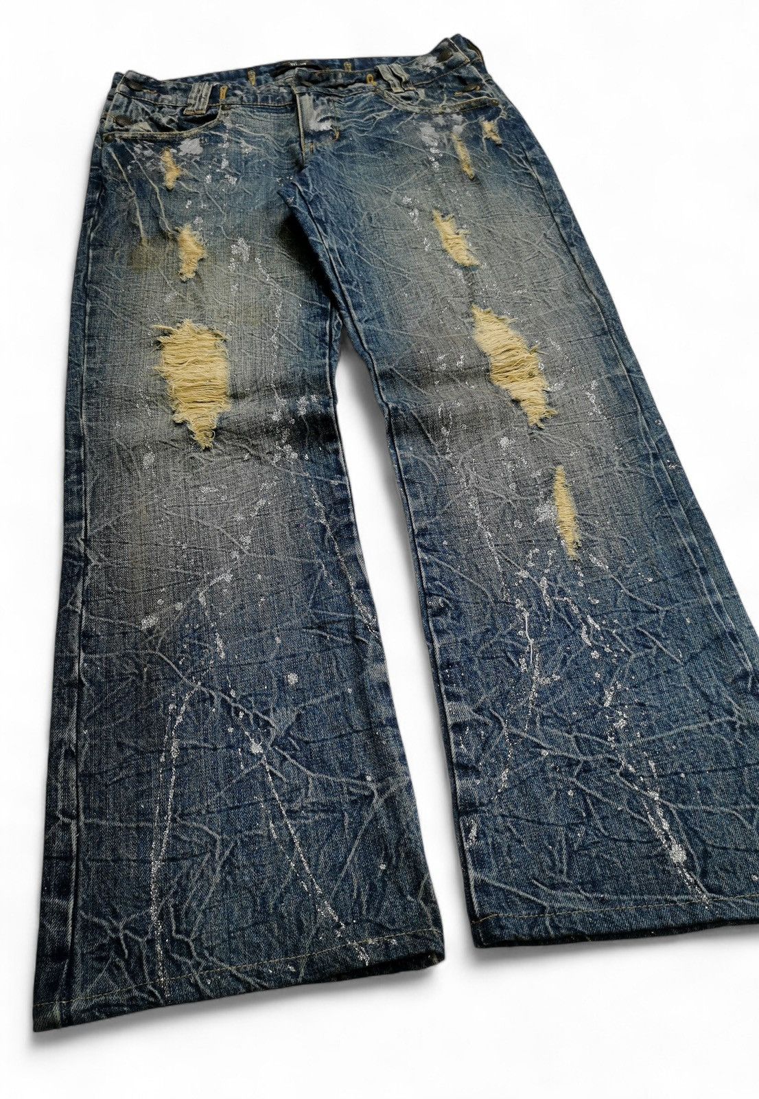 Japanese Brand Flare Jeans MIDAS MACHIAVEL ANY THING Like Undercover Denim Size US 32 / EU 48 - 7 Thumbnail