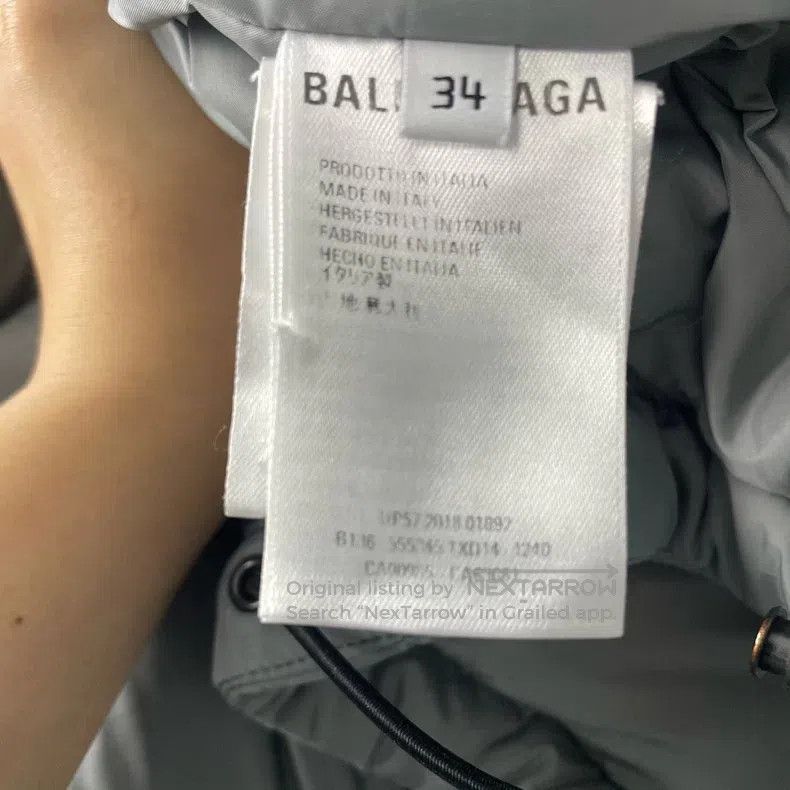 Balenciaga Balenciaga Silver down coat with back logo Size XXS / US 00 / IT 34 - 4 Thumbnail