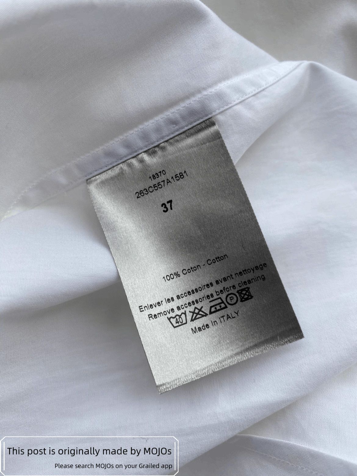 Dior Sz 37 Dior Homme 12SS Plain Shirt Size US S / EU 44-46 / 1 - 4 Thumbnail