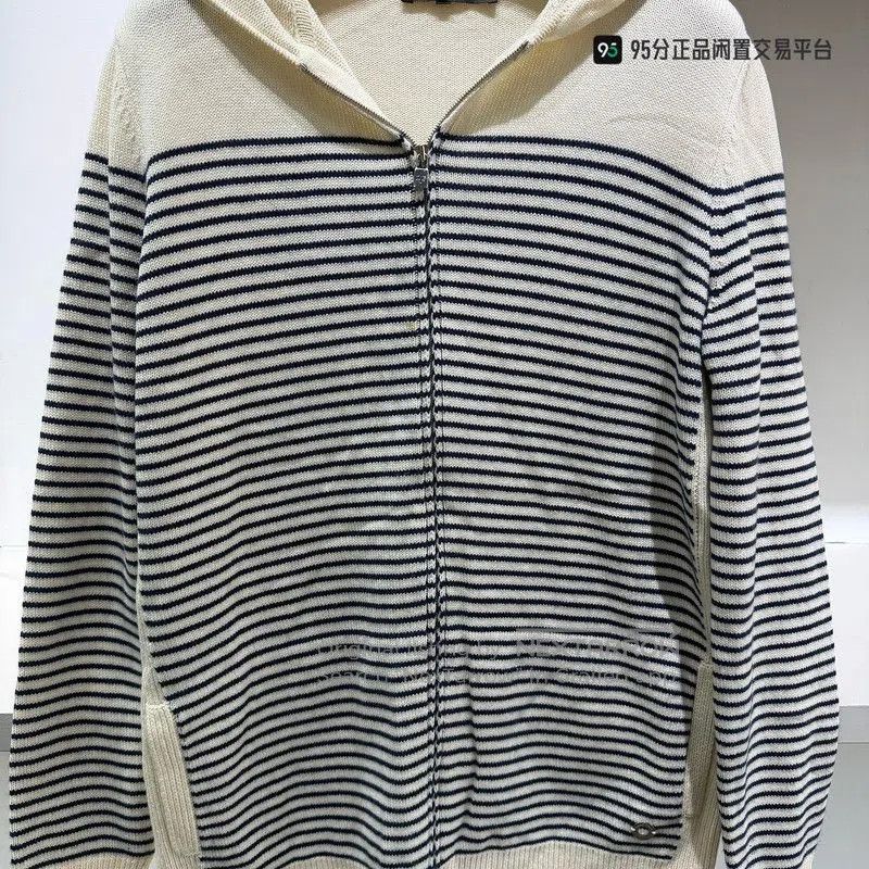 Loro Piana Loro Piana Cashmere Striped Zip Hoodie Unisex. Size US XXS / EU 40 - 4 Thumbnail