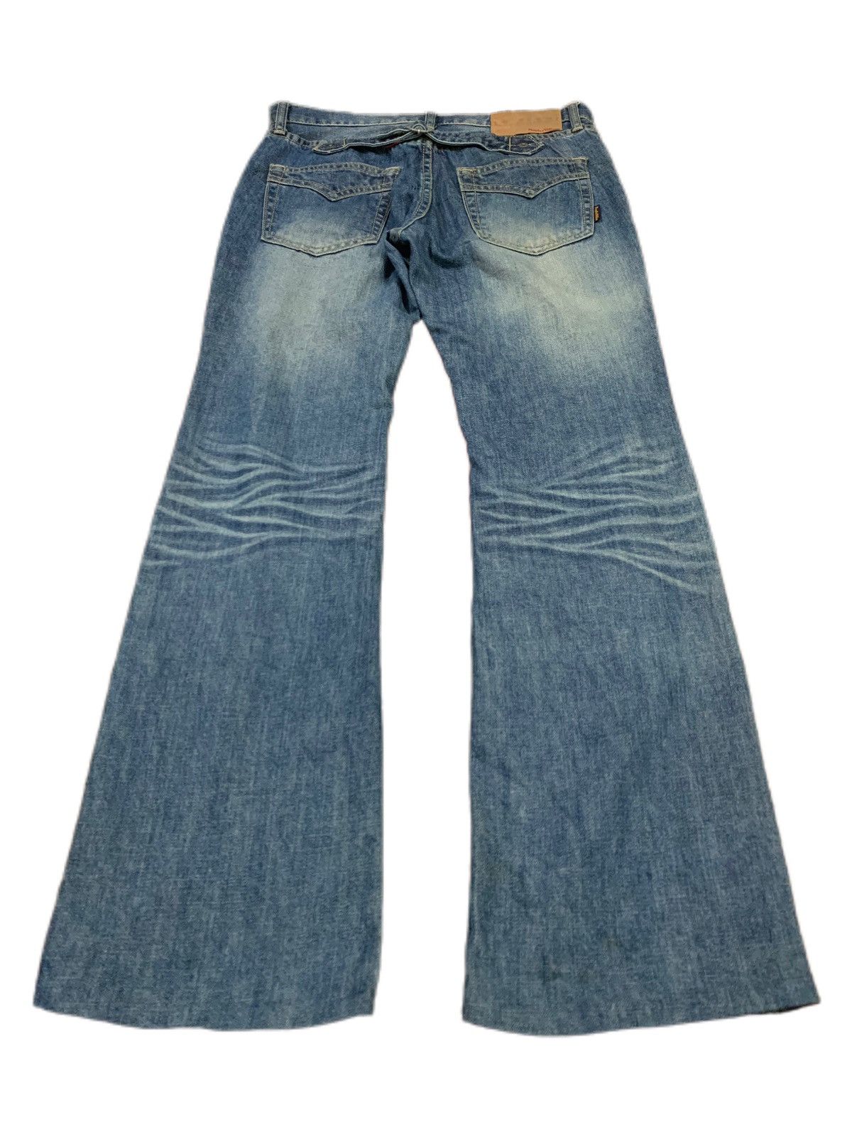 If Six Was Nine × Le Grande Bleu (L.G.B.) CRAZY double knee flare with multipocket jeans Size US 31 - 2 Thumbnail