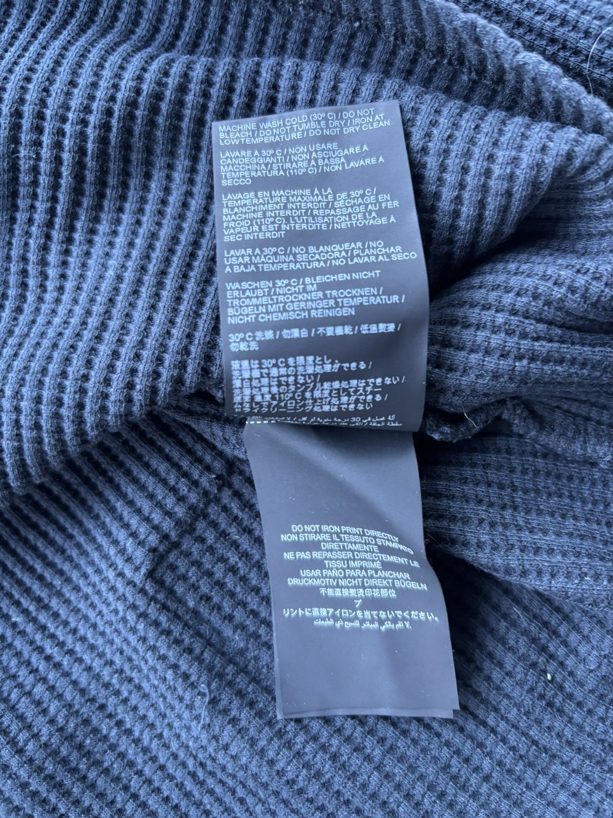 Heron Preston Heron Preston Waffle Knit Printed Sweater Size US XL / EU 56 / 4 - 7 Thumbnail