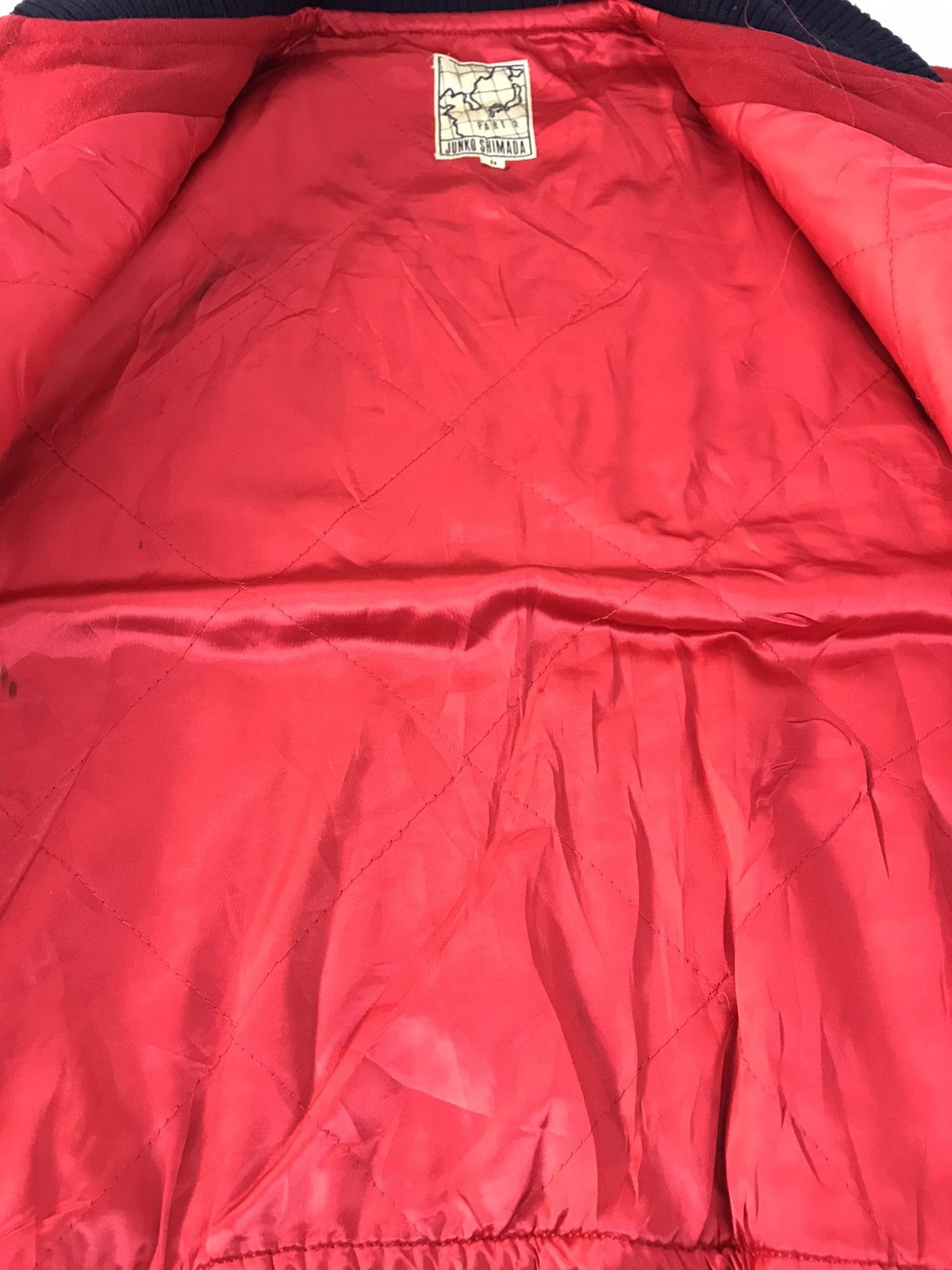 Junko Shimada Junko Shimada Part 2 Varsity Jacket Checked Leather Sleeve Size US L / EU 52-54 / 3 - 6 Thumbnail