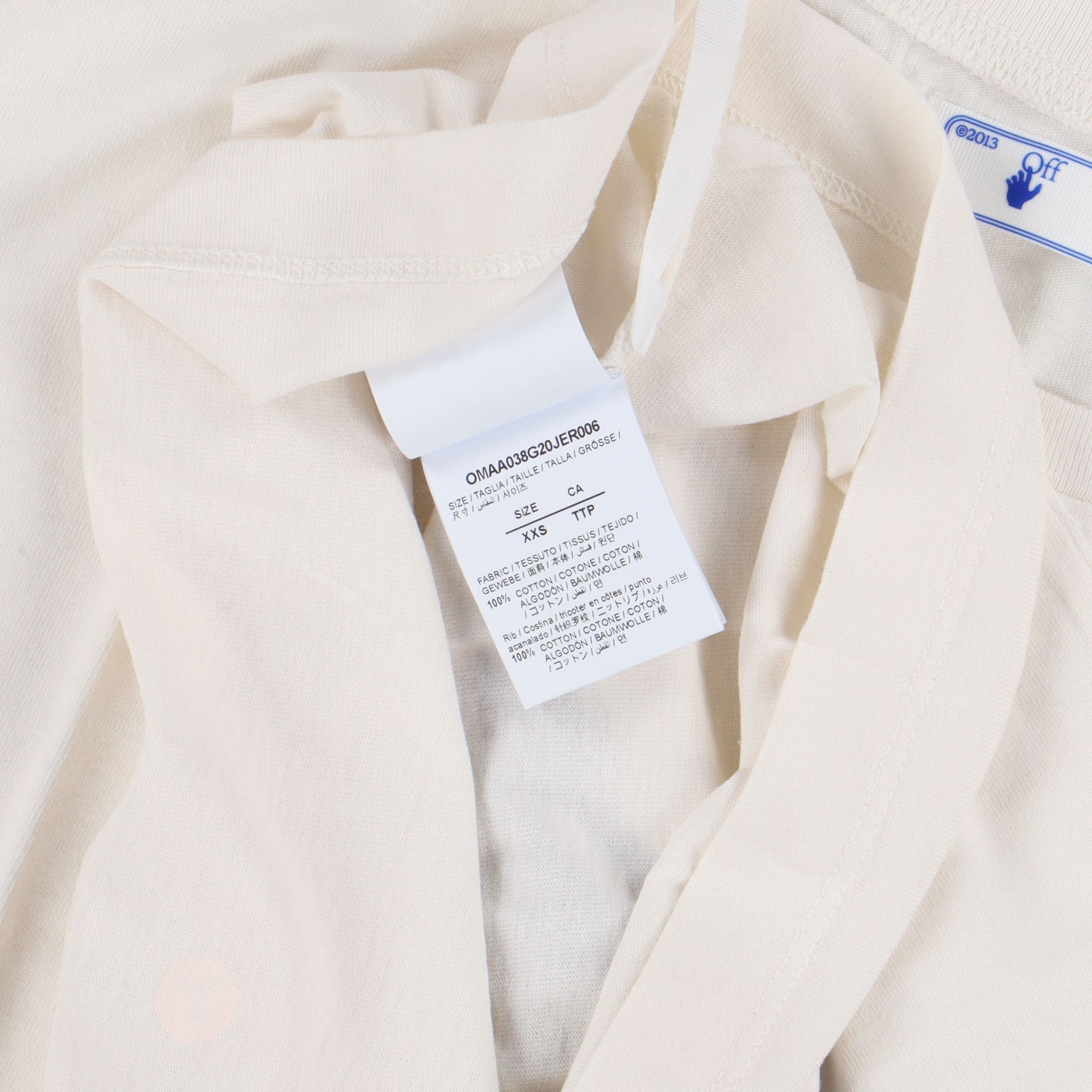 Off-White Cream Painting Arrows Oversized T-Shirt Size US XXS / EU 40 - 7 Thumbnail