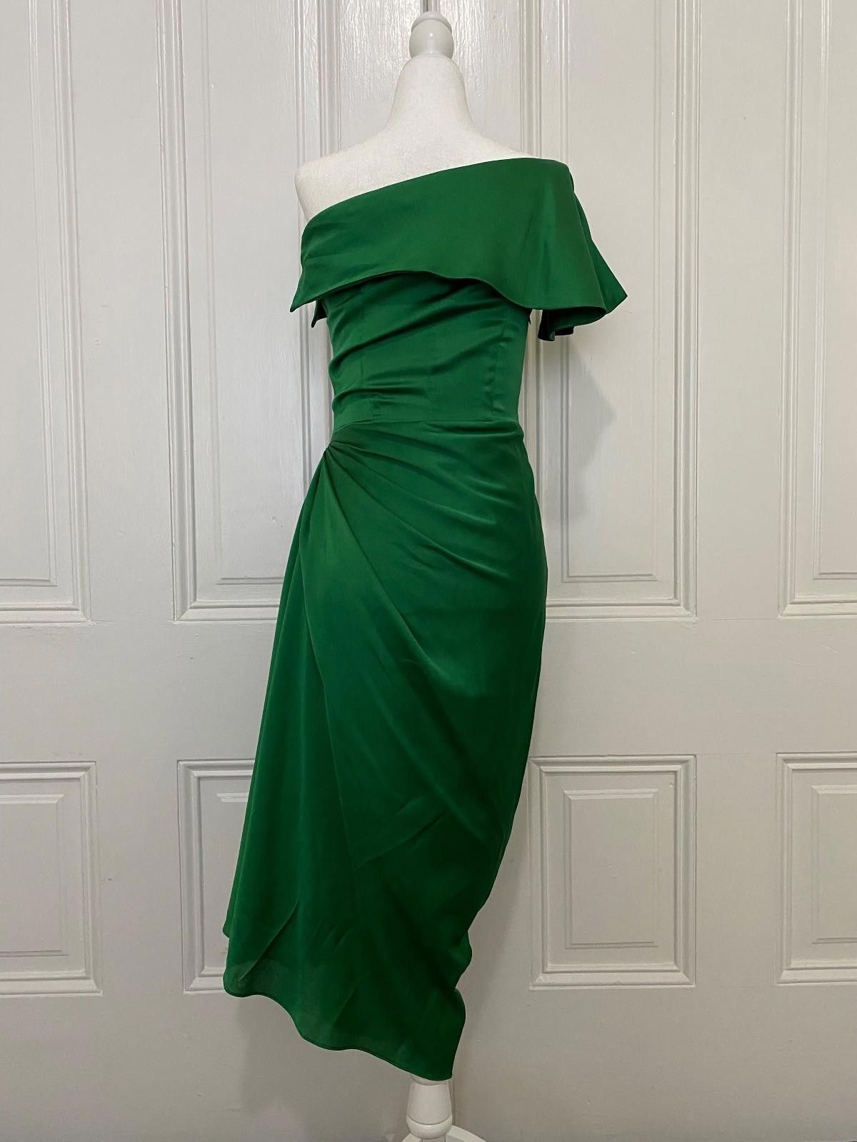 Other AMITY Asymmetric Neck Dress in Emerald Green (MEDIUM) Size M / US 6-8 / IT 42-44 - 6 Thumbnail
