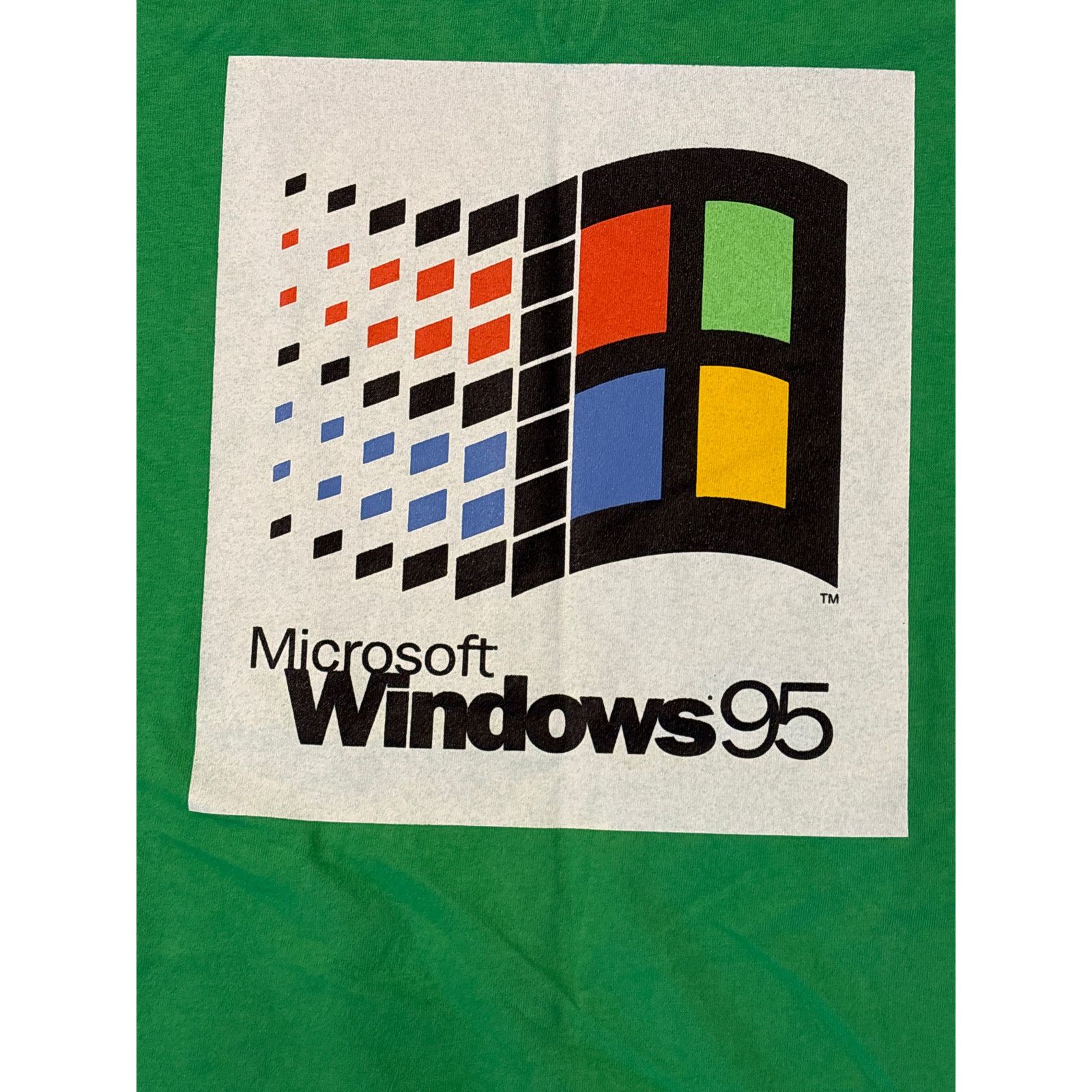 Gildan Vintage Microsoft Windows 95 neon green single stitch Size US L / EU 52-54 / 3 - 6 Thumbnail