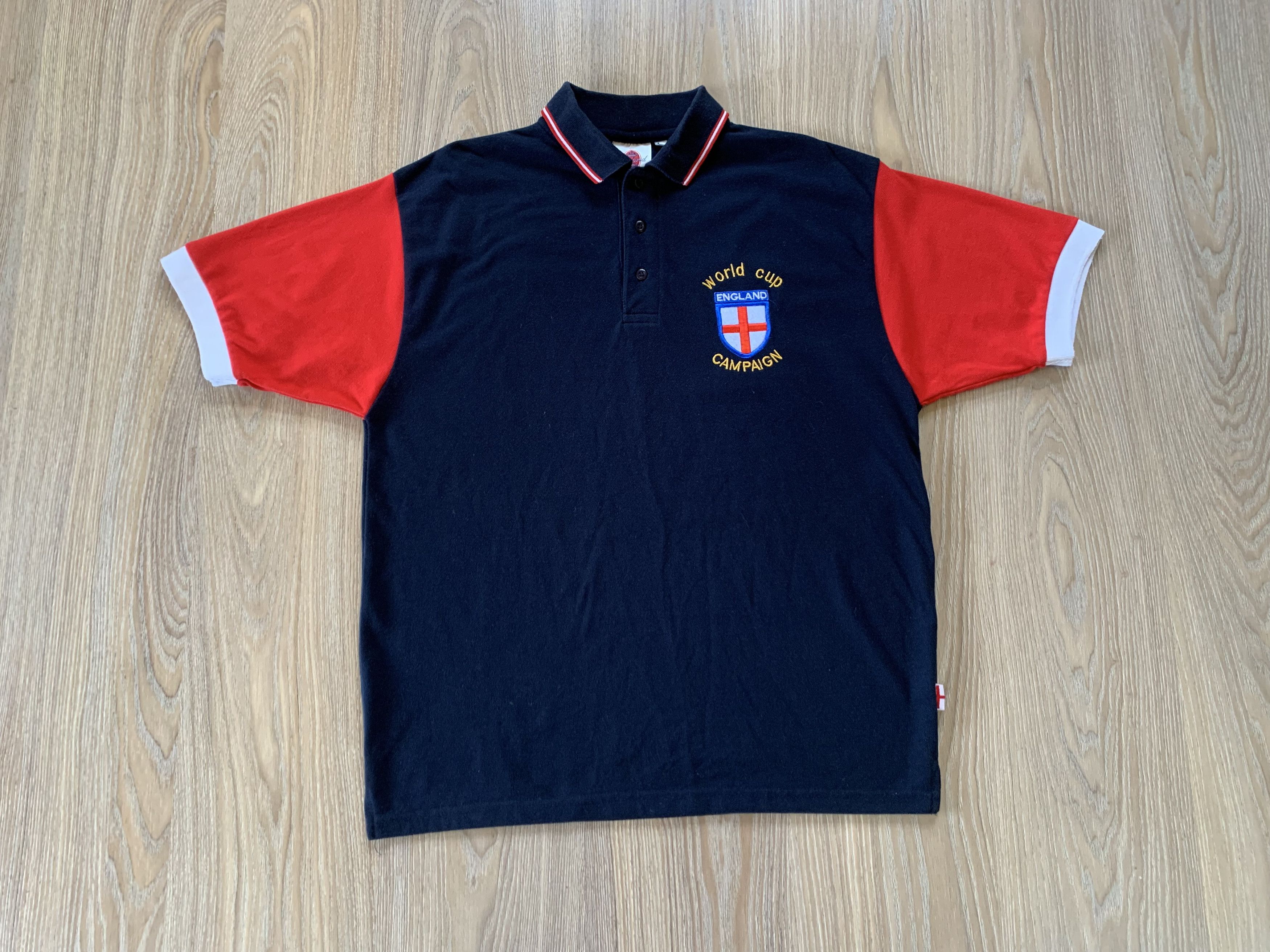 Vintage Rare Vintage England World Cup Campaign Cotton Polo Size US M / EU 48-50 / 2 - 2 Thumbnail