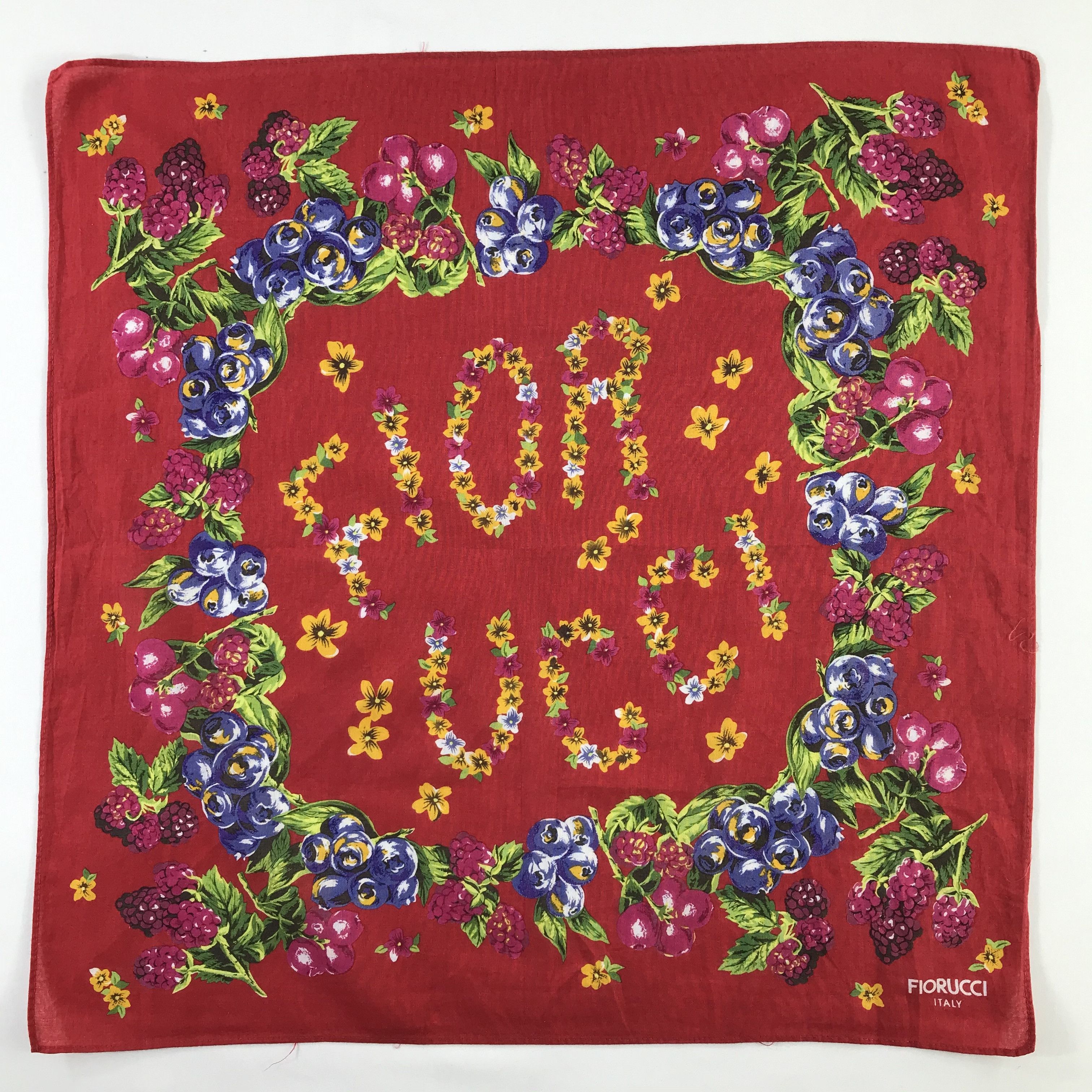 Fiorucci × Vintage Fiorucci Bandana / Handkerchief / Neckerchief - S604 Size ONE SIZE - 1 Thumbnail