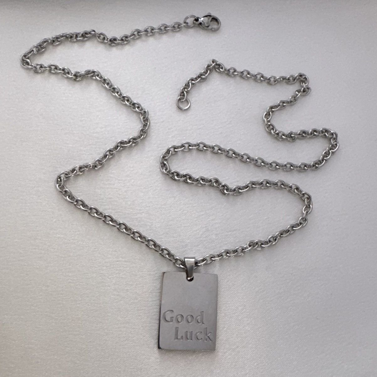 Other Geometric Square Good Luck Pendant Necklace for Men Women Size ONE SIZE - 5 Thumbnail