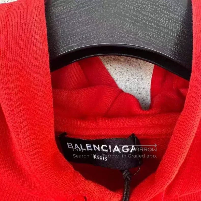 Balenciaga Balenciaga Red Coke Hoodie Size US S / EU 44-46 / 1 - 3 Thumbnail