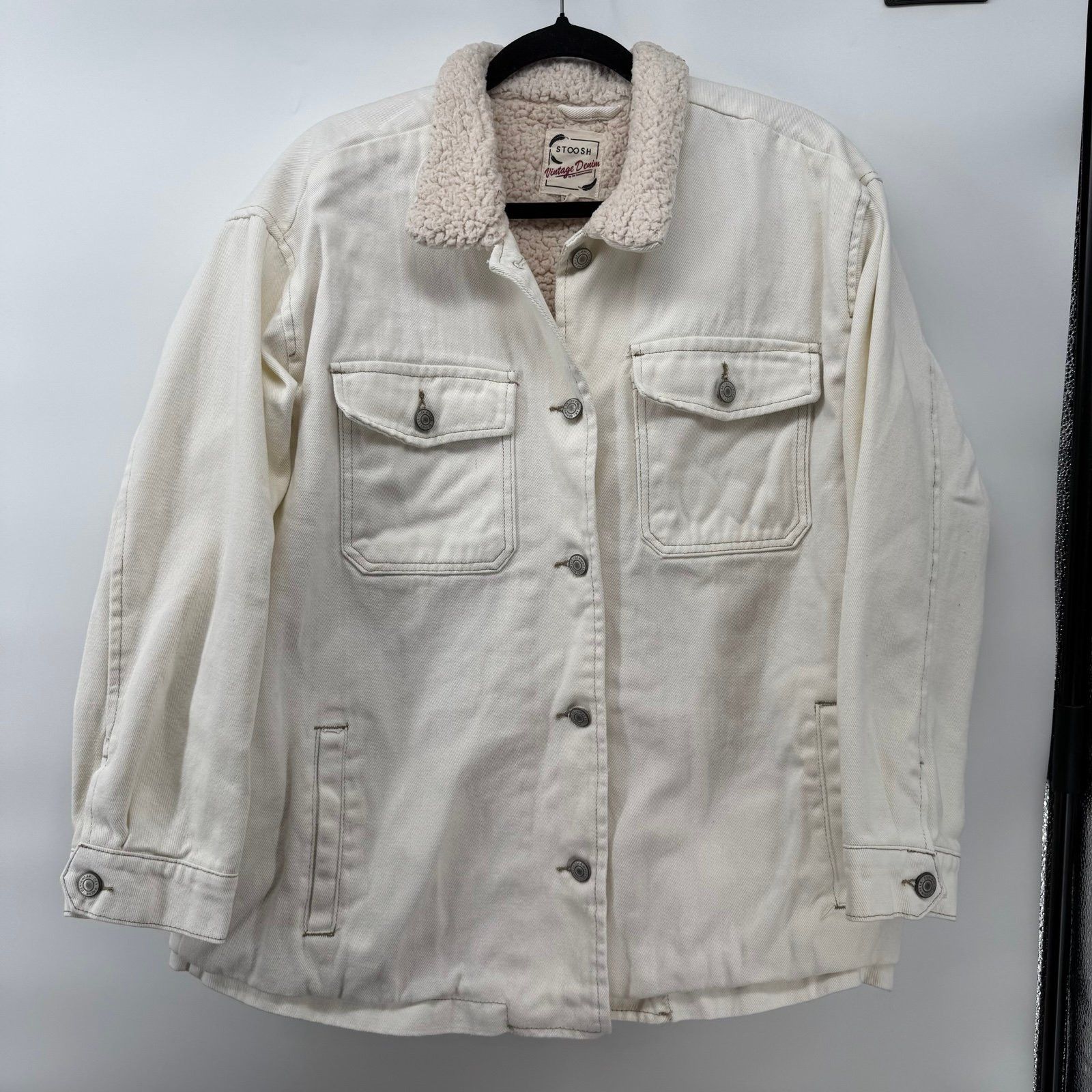 Other Stoosh White Cream Sherpa-Lined Jean Jacket XL Size XL / US 12-14 / IT 48-50 - 1 Thumbnail