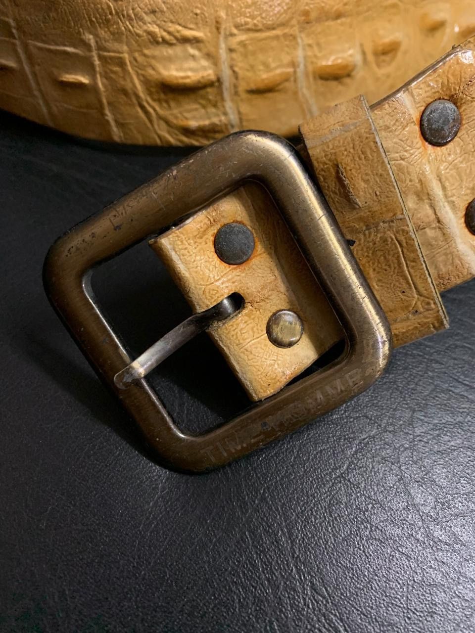 If Six Was Nine Time homme cream aligator skin belt Size ONE SIZE - 2 Thumbnail