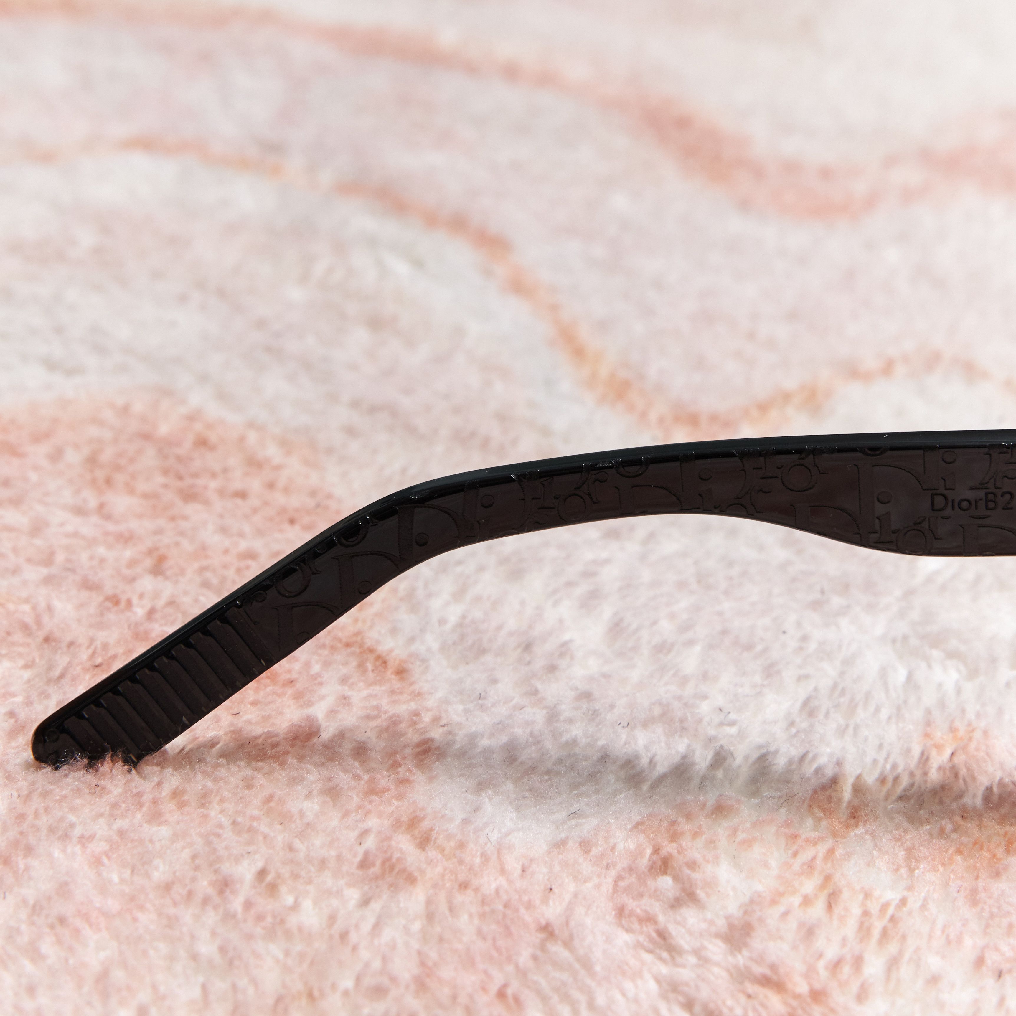 Dior DIOR DIORB23 S1I Black Rectangular Sunglasses Size ONE SIZE - 5 Thumbnail