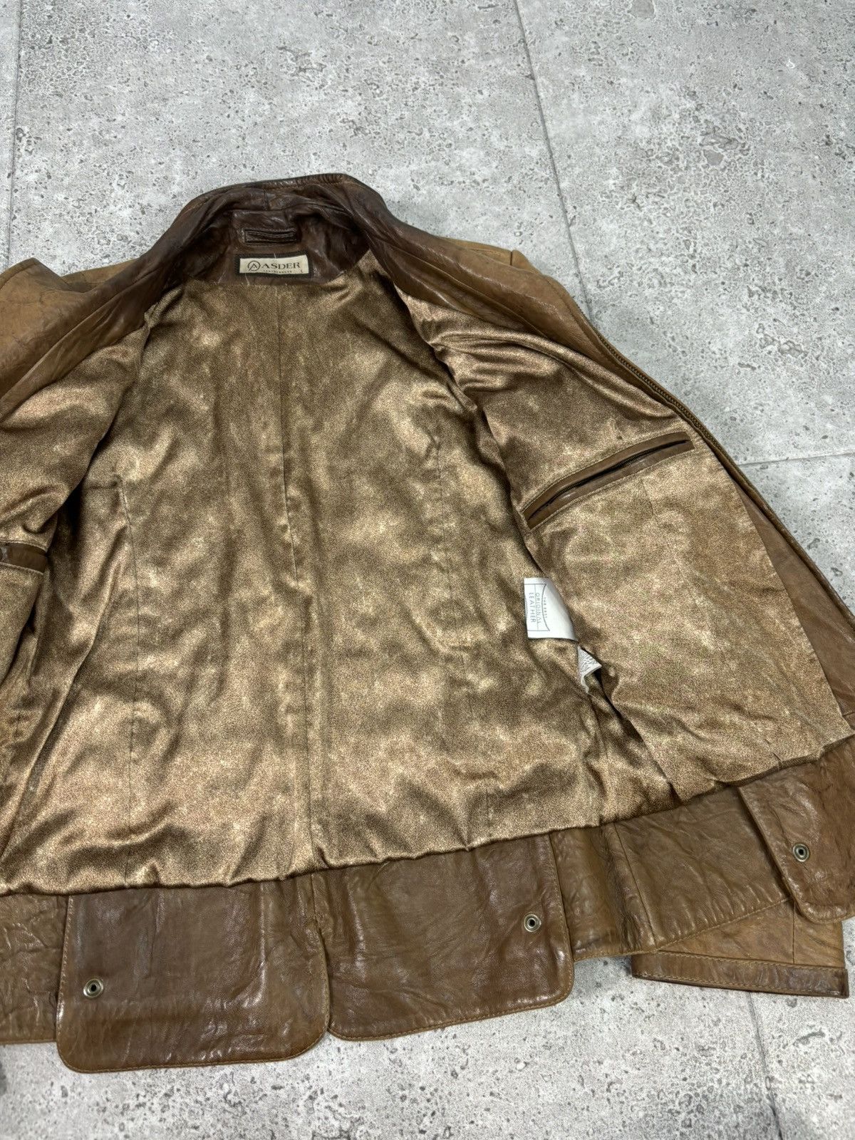 Archive Japanese Leather Jacket Rare 2000s Vintage Cropped