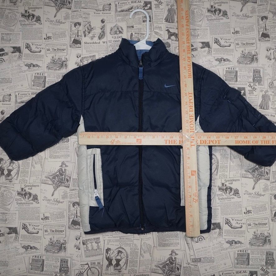 Nike 4 - Vintage Y2K nike zip up 2000s puffer jacket reversible Size S / US 4 / IT 40 - 5 Thumbnail