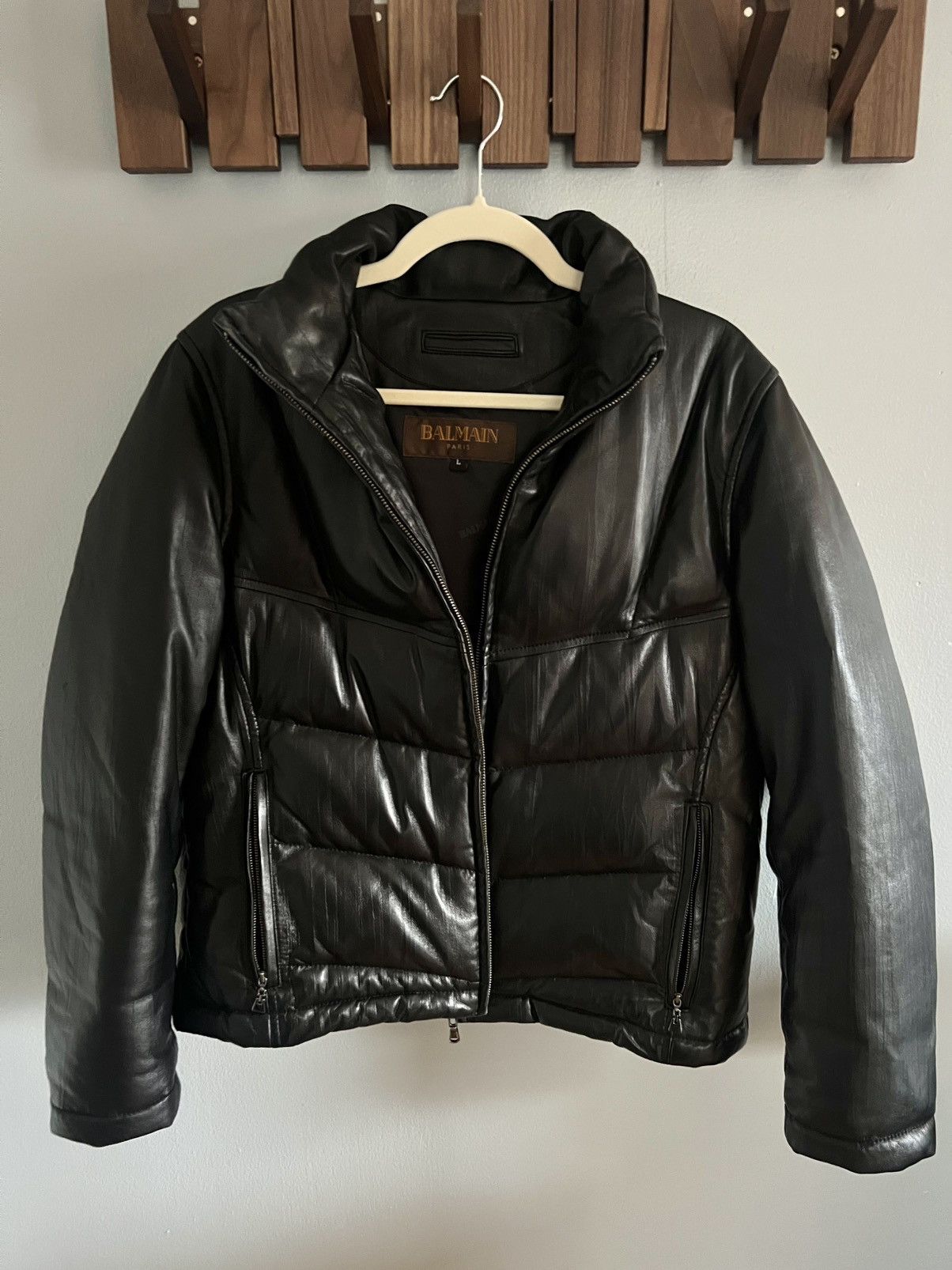 Balmain Balmain Paris Cropped Leather Puffer / Down Jacket Size US M / EU 48-50 / 2 - 3 Thumbnail