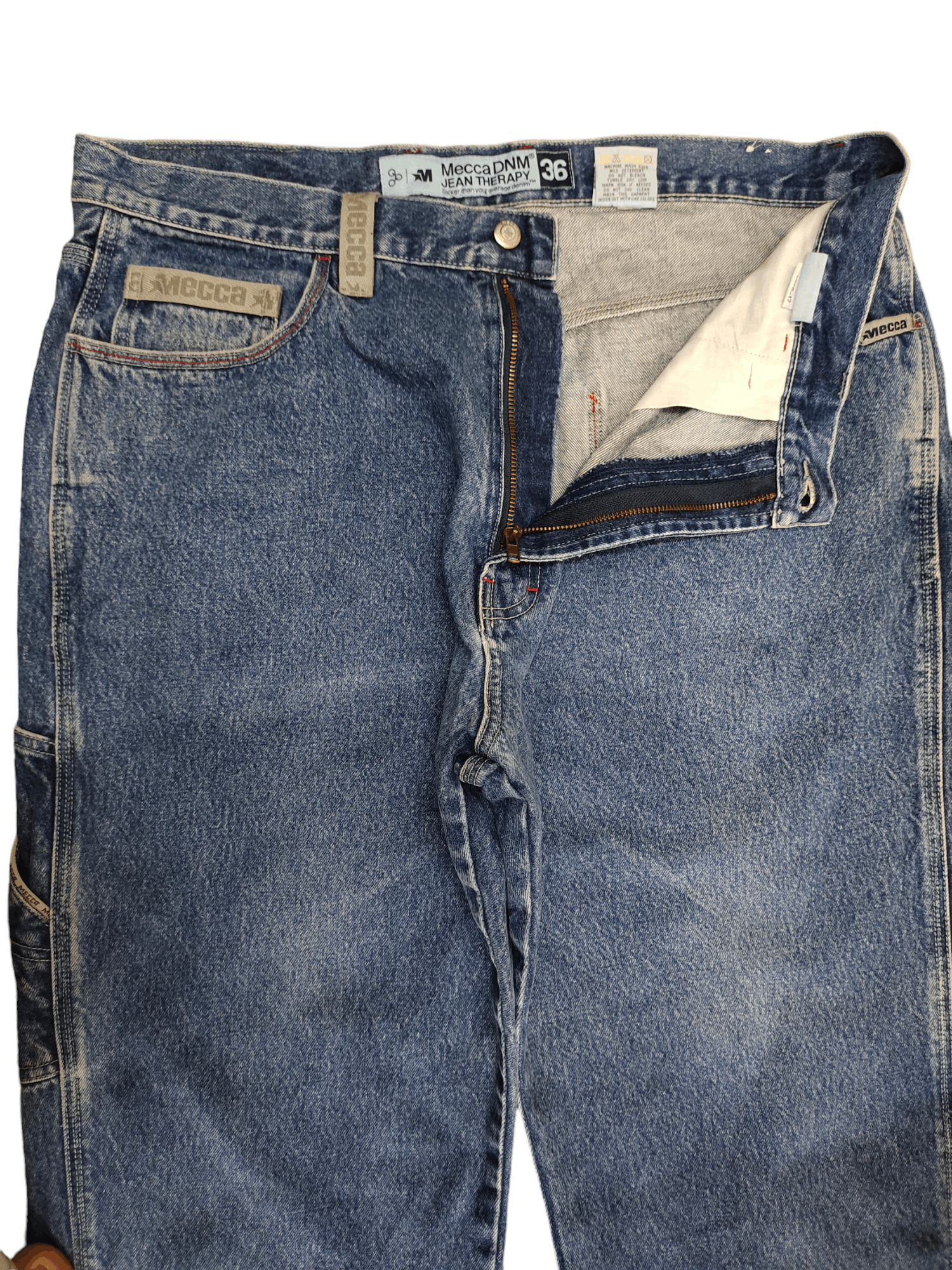 Mecca Vintage 90s Mecca Carpenter Wide Leg Denim Baggy Jeans Size US 36 / EU 52 - 8 Thumbnail