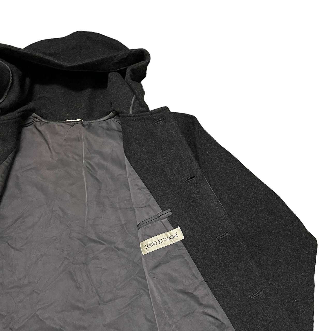 Tokio Kumagai Vintage Tokio Kumagai Wool Kimono Hooded Coat Yohji Yamamoto Size US M / EU 48-50 / 2 - 10 Thumbnail