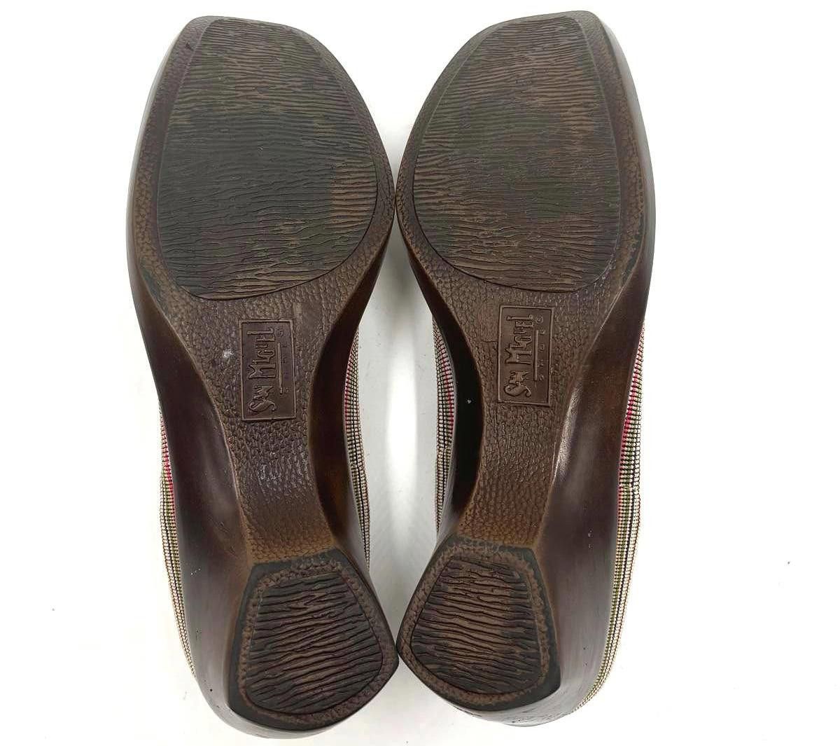 Designer San Miguel Multicolor Striped Square Toe Wedge Heel Sz 10 Size US 10 / IT 40 - 4 Thumbnail