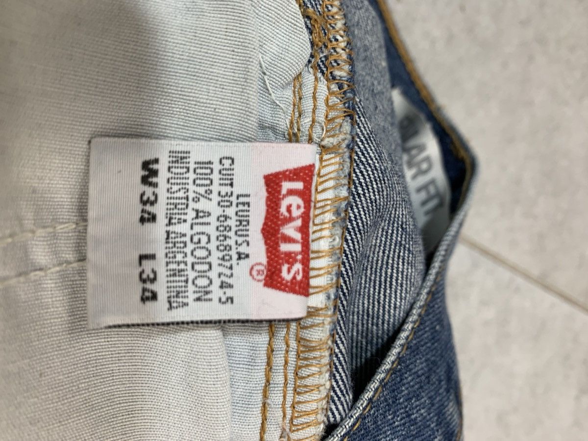 Levi's Vintage Clothing × Vintage Vintage 90s Levi Blue Denim Tapered Relaxed Straight Jeans Size US 34 / EU 50 - 6 Thumbnail