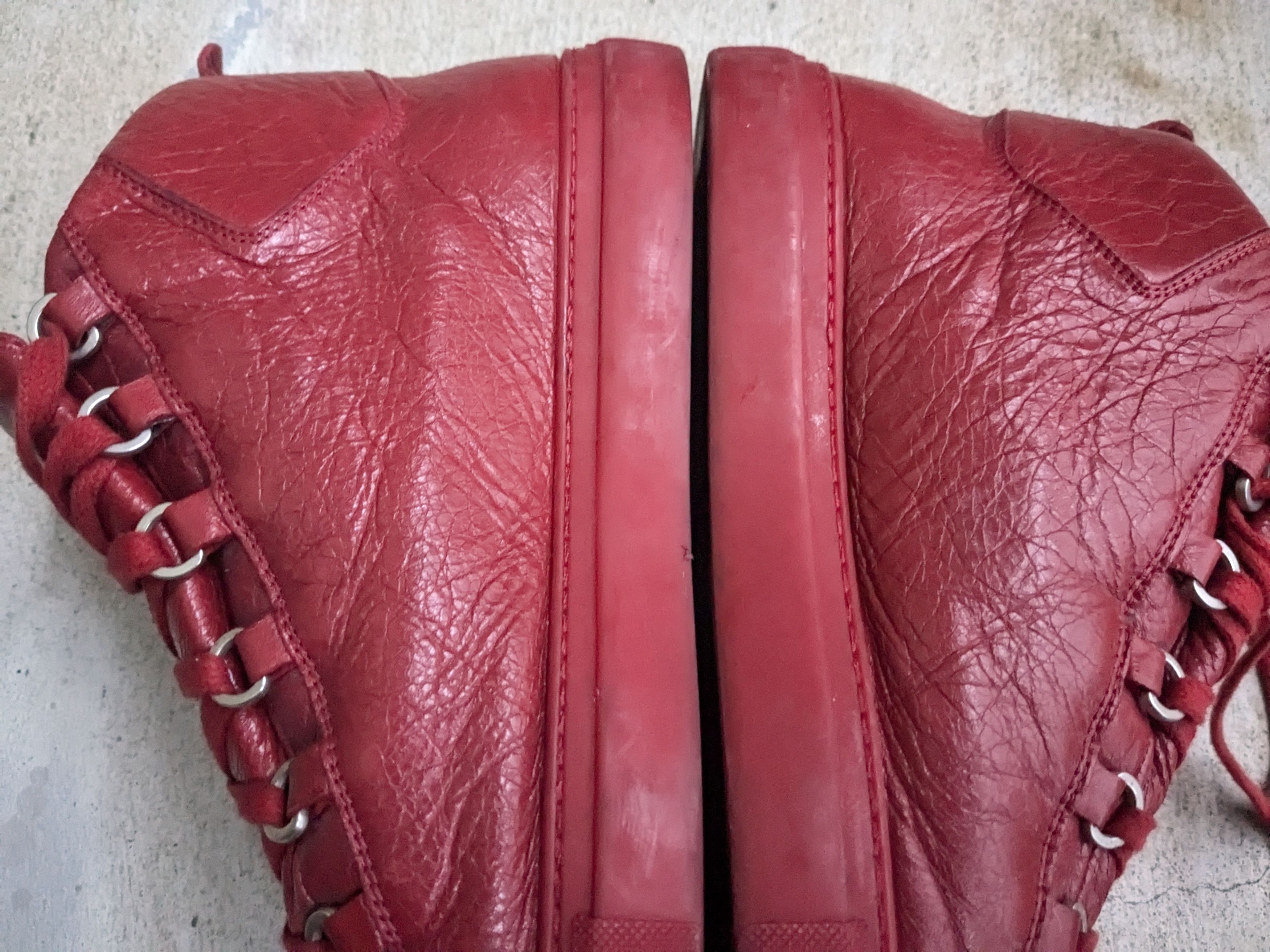 Balenciaga Balenciaga Arena Red 11 Leather High Tops Size US 11 / EU 44 - 8 Thumbnail