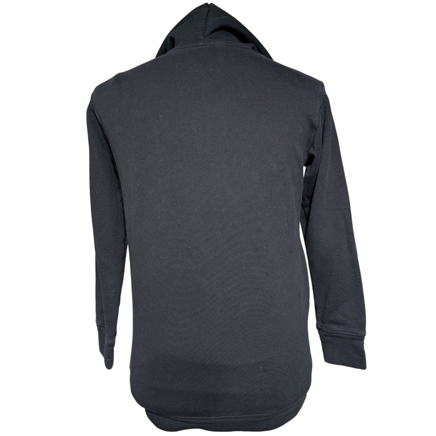 MO&Co Black Longline Cotton Hoodie Sweatshirt Size S Womens