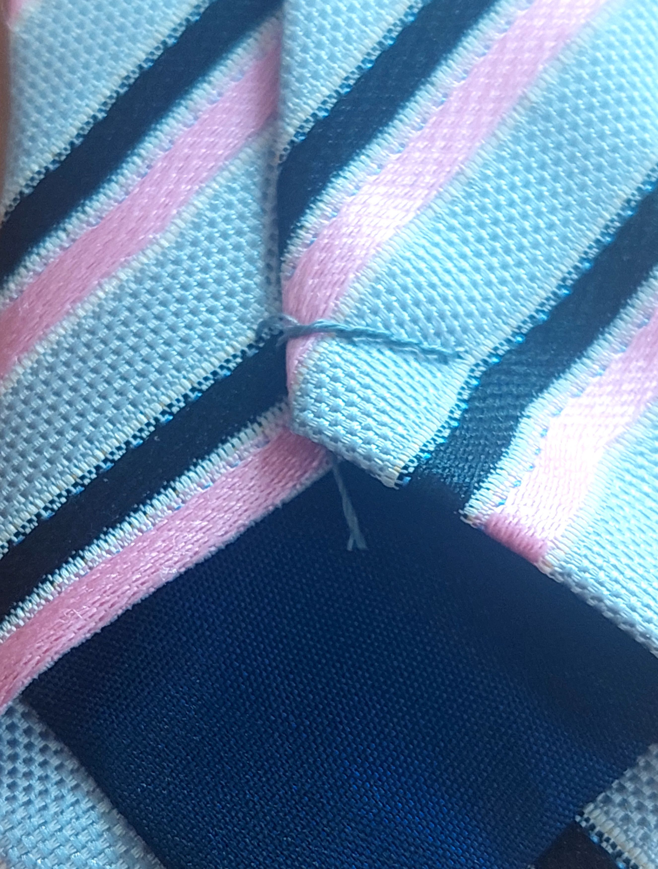 Ermenegildo Zegna Ermenegildo Zegna Silk Tie Gray Pink Diagonal Stripe Italy Size ONE SIZE - 19 Thumbnail