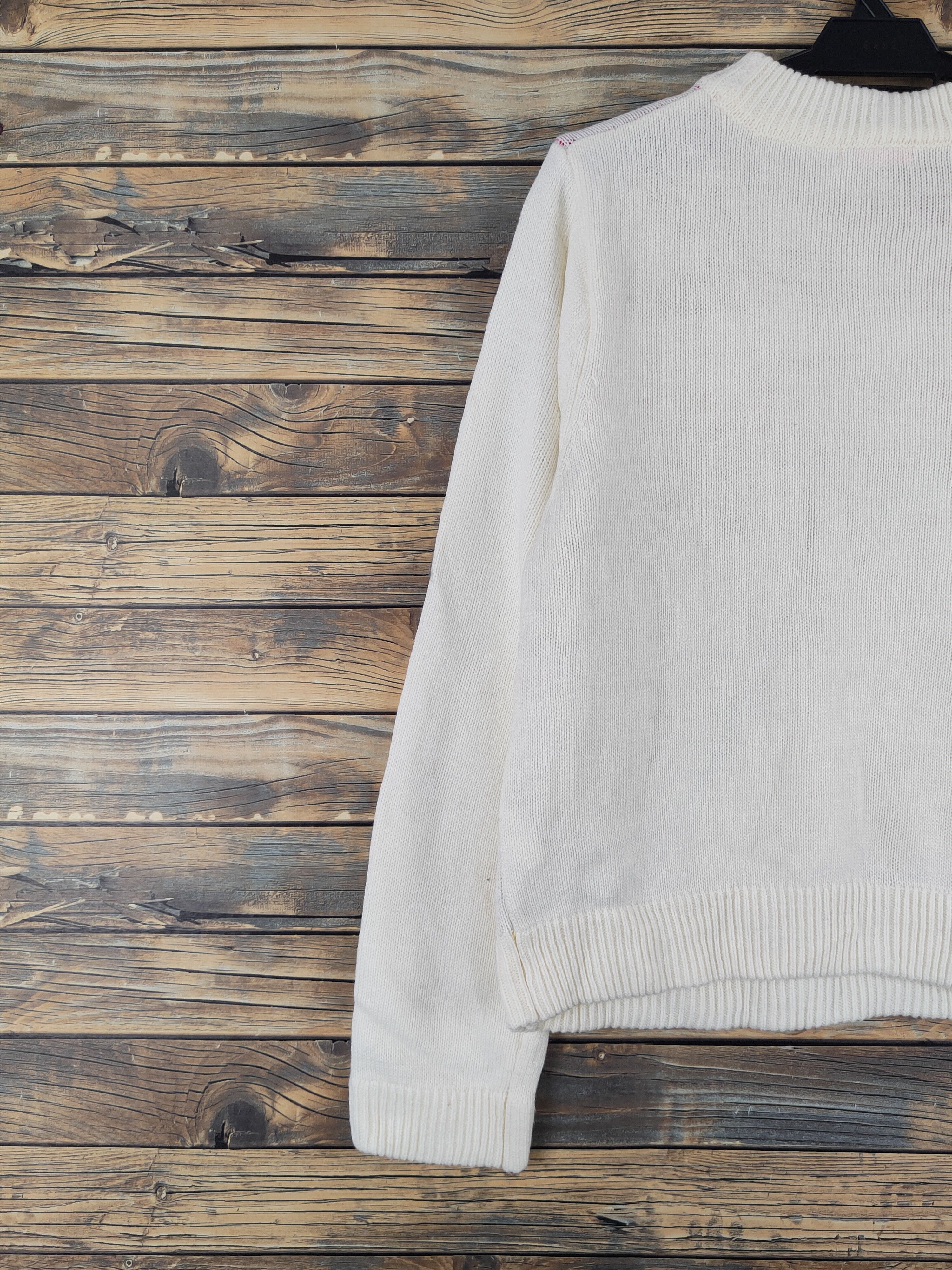 Japanese Brand × Vintage Candy Stripper Ivory Knitwear Sweatshirts #W2162 Size M / US 6-8 / IT 42-44 - 8 Thumbnail