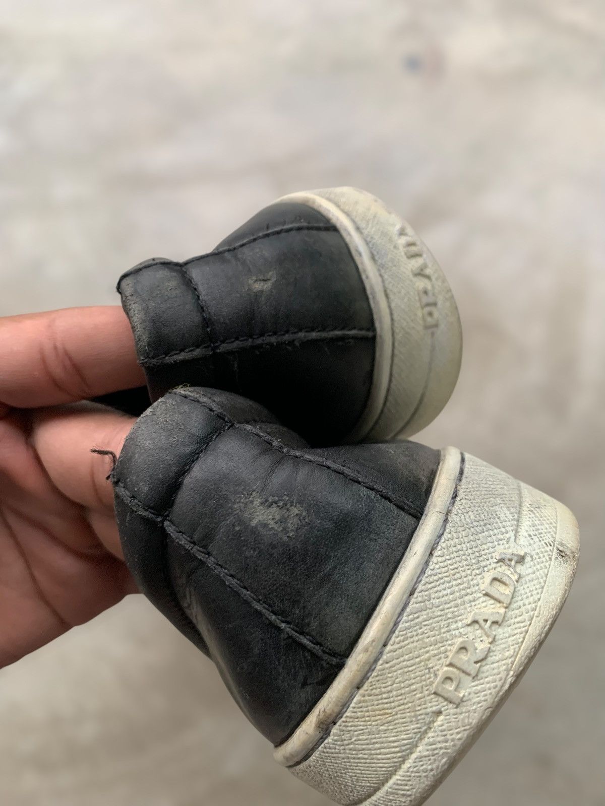 Prada Black Suede Prada Slip On Sneakers Size US 6 / EU 39 - 20 Thumbnail