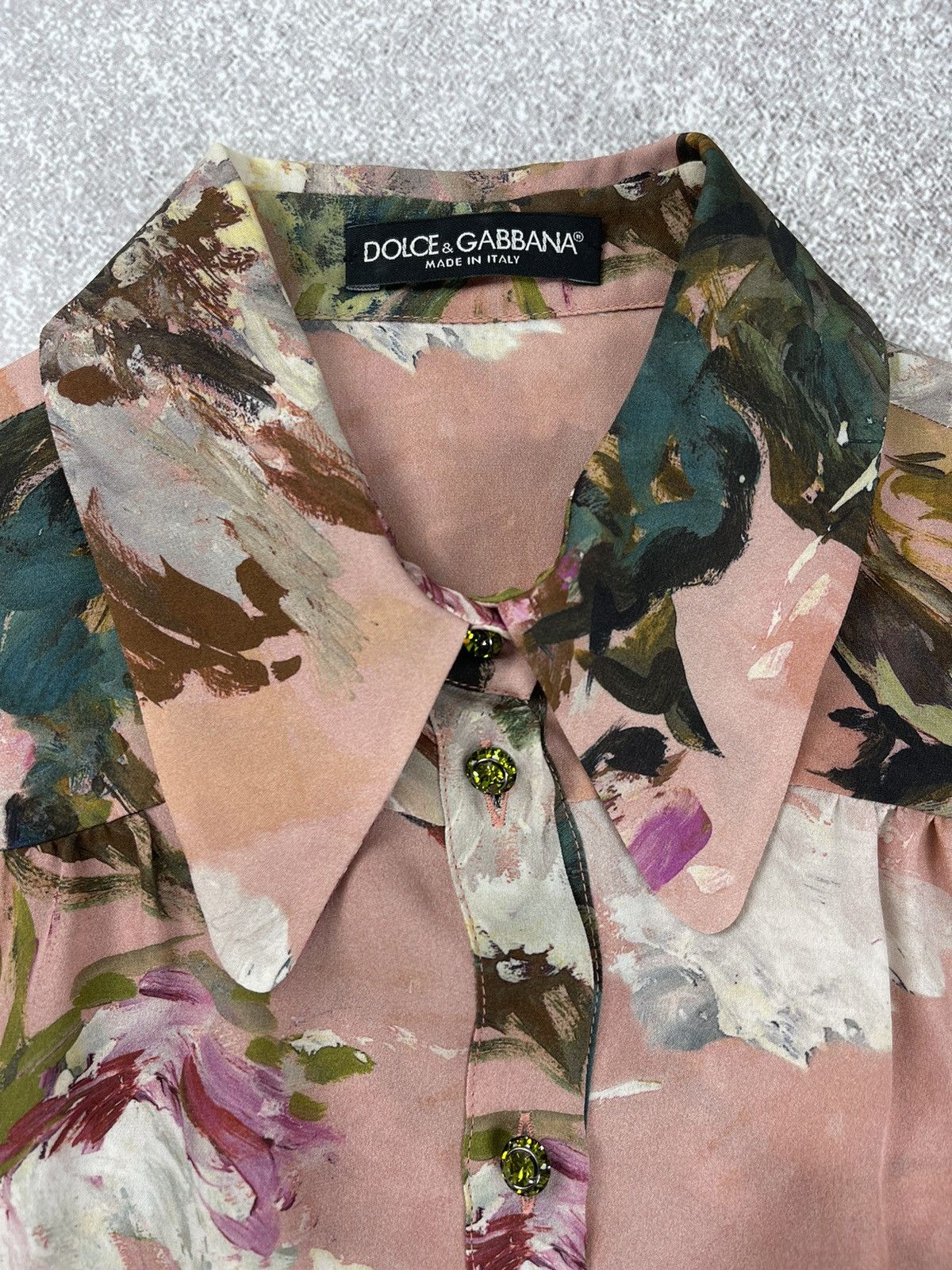 Dolce & Gabbana Dolce & Gabbana Floral Print Silk Blouse Shirt Size S / US 4 / IT 40 - 6 Thumbnail