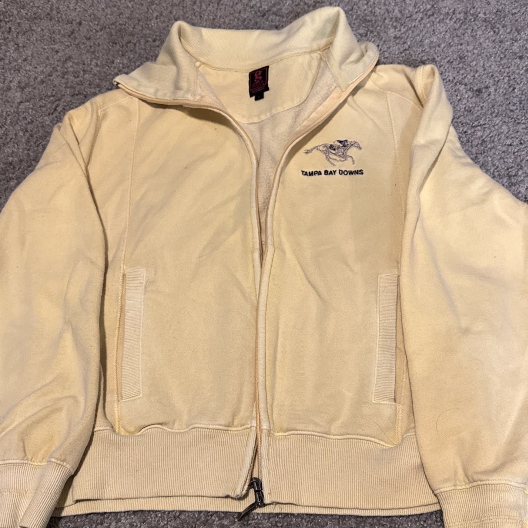 Vintage VINTAGE GEAR FOR SPORTS Sweatshirt Horse Racing Full Zip Women L Yellow Down Accent Zipper L Size L / US 10 / IT 46 - 2 Thumbnail