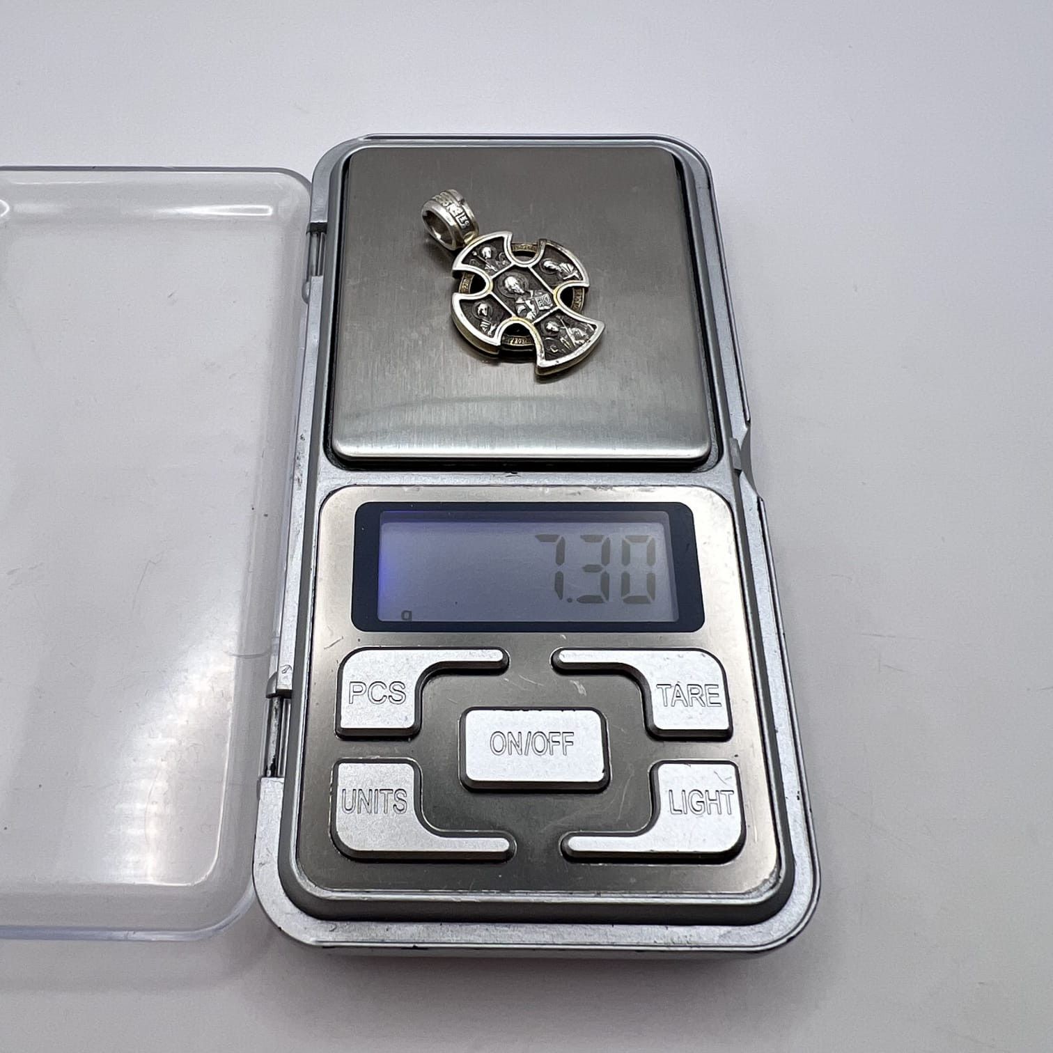 Sterling Silver Vintage 925 Silver Orthodox Cross Pendant 7.3g 3.3cm Size ONE SIZE - 8 Thumbnail
