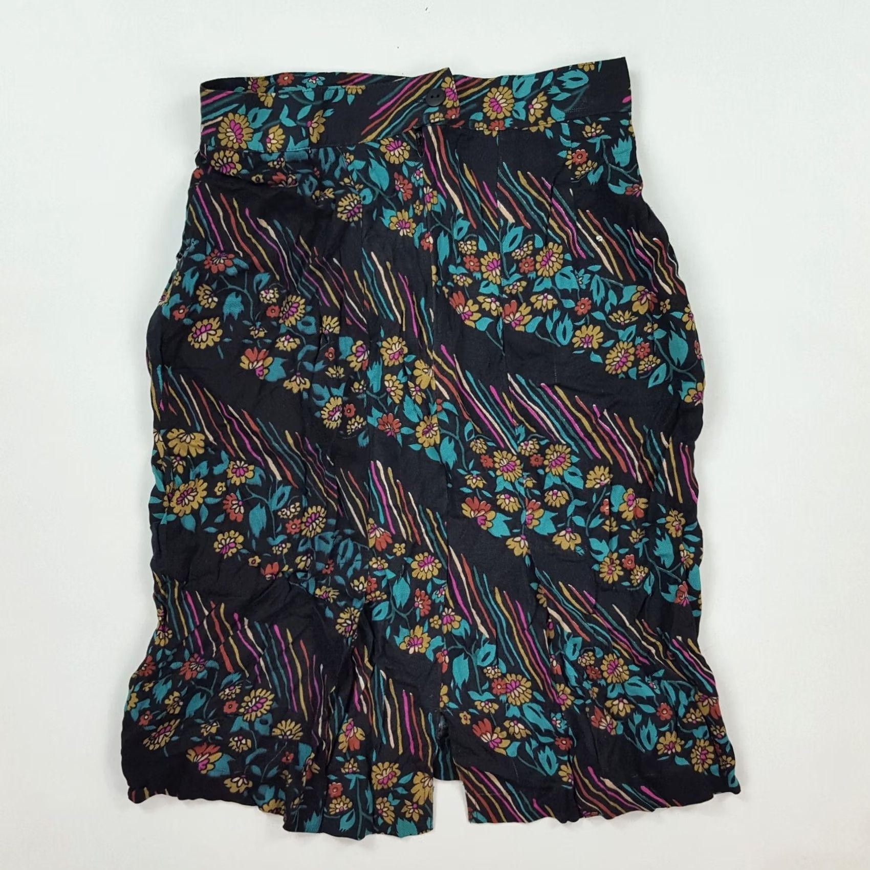 Vintage VINTAGE Cetro Republic Skirt Knee Length Women's Size 8 Floral Pockets Pencil Spiral 80s 90s Vintage Size 30" / US 8 / IT 44 - 4 Thumbnail
